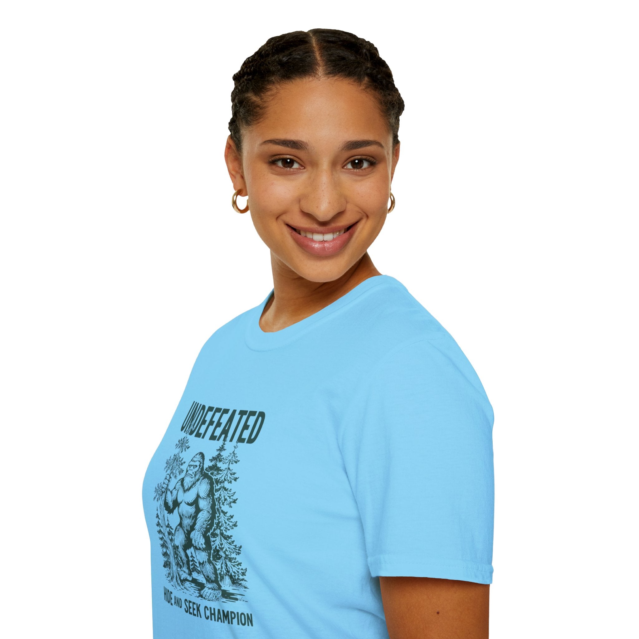 Undefeated Bigfoot T-Shirt — 'Hide and Seek Champion' Graphic Tee