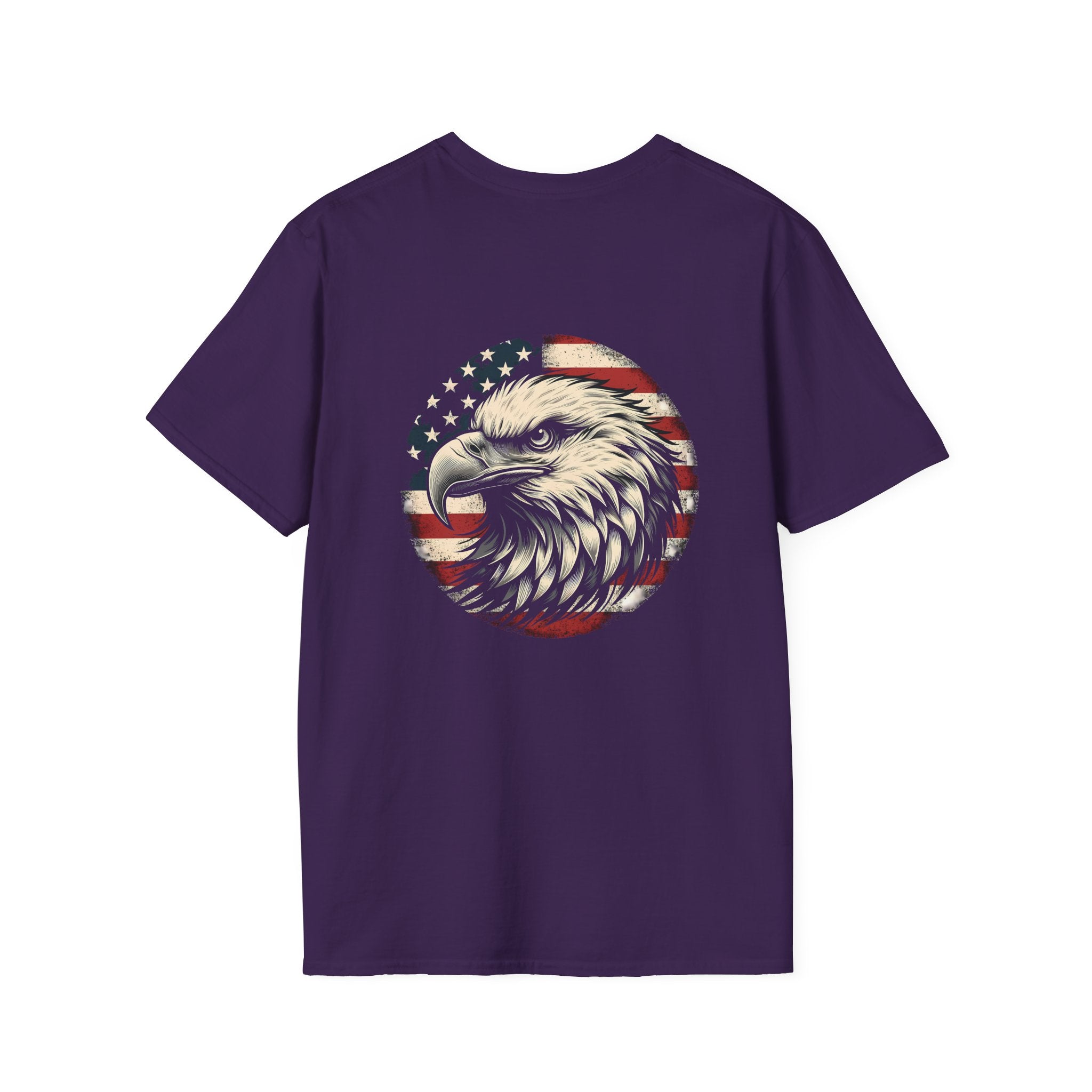 Patriotic Bald Eagle T-Shirt — American Flag Gift for Him Fourth of July Graphic Tee