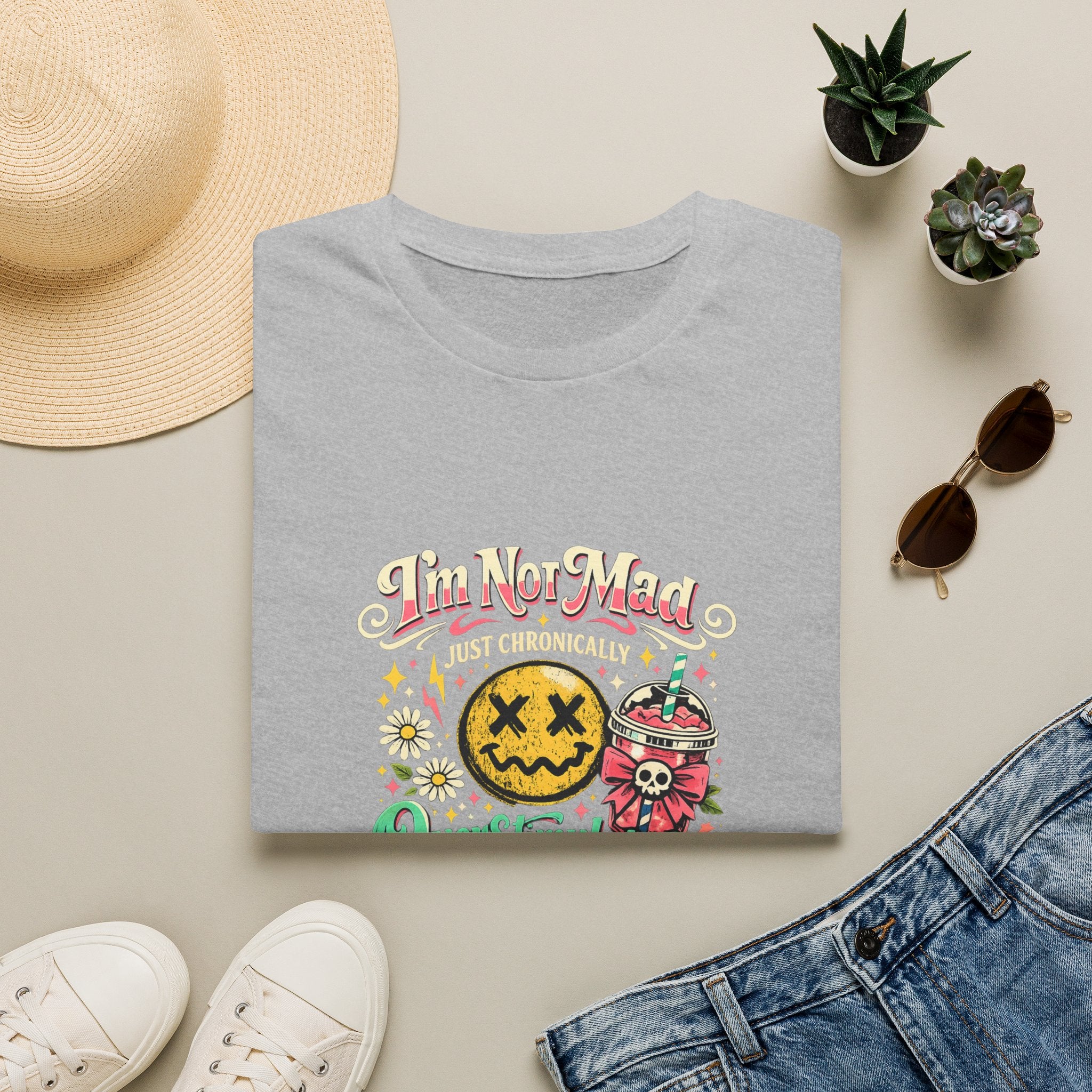 I'm Not Mad Kawaii Bubble Tea T-Shirt — Cute Funny Gift for Her Graphic Tee