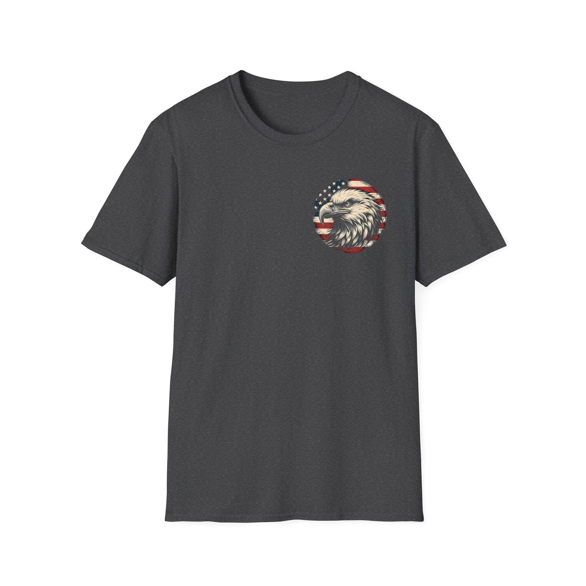 Patriotic Bald Eagle T-Shirt — American Flag Gift for Him Fourth of July Graphic Tee