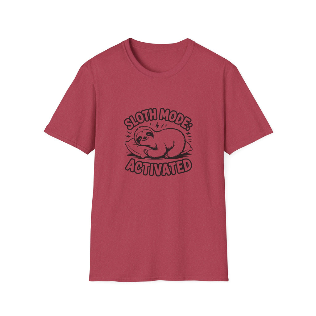 Sloth Mode Activated T-Shirt — Funny Lazy Gift for Her Cute Animal Graphic Tee