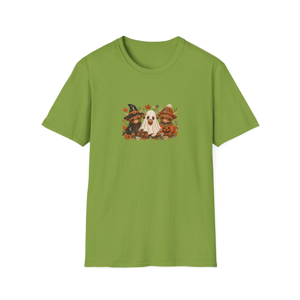 Halloween Cows Trio T-Shirt — Cute Funny Gift for Her Ghost & Pumpkin Fall Tee