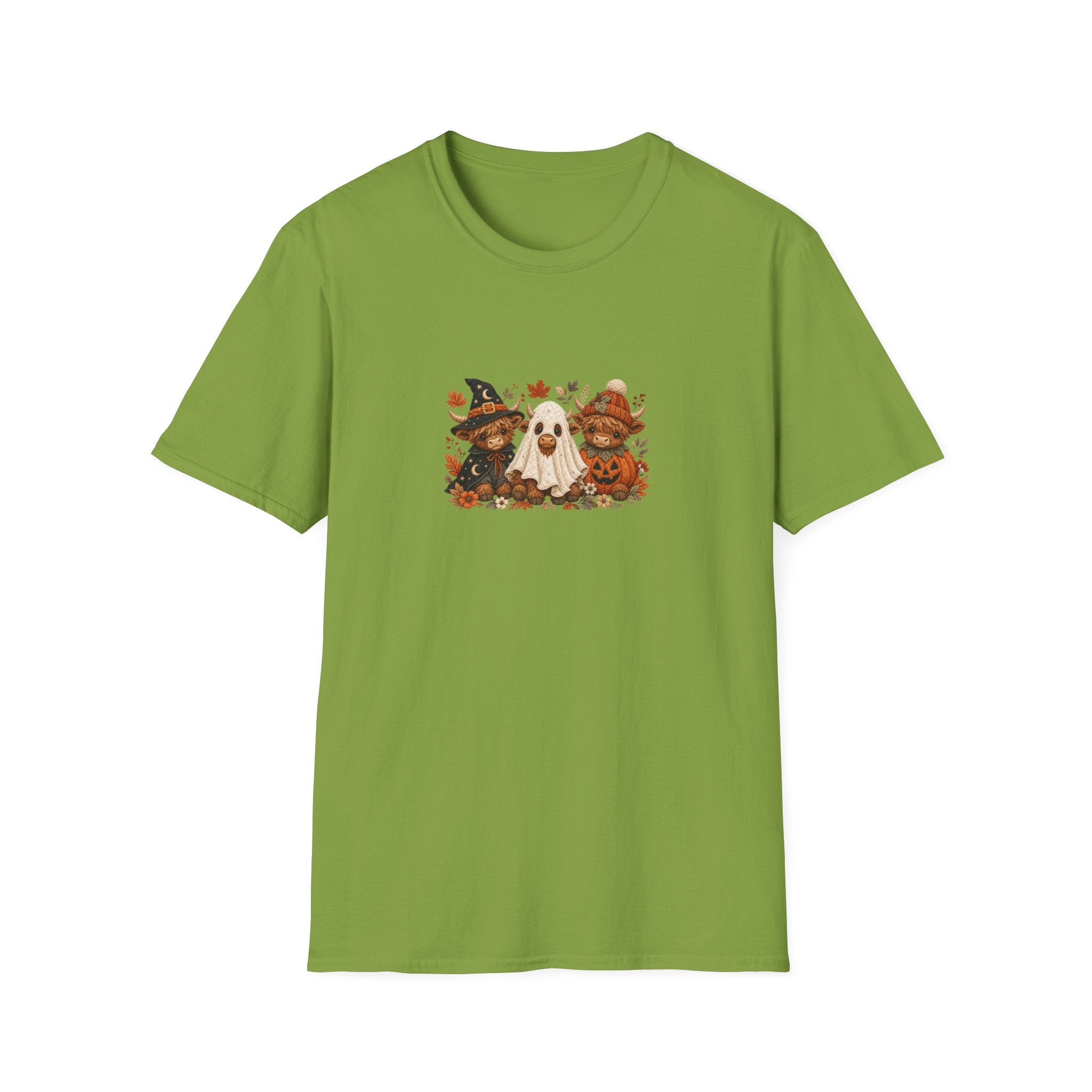 Halloween Cows Trio T-Shirt — Cute Funny Gift for Her Ghost & Pumpkin Fall Tee