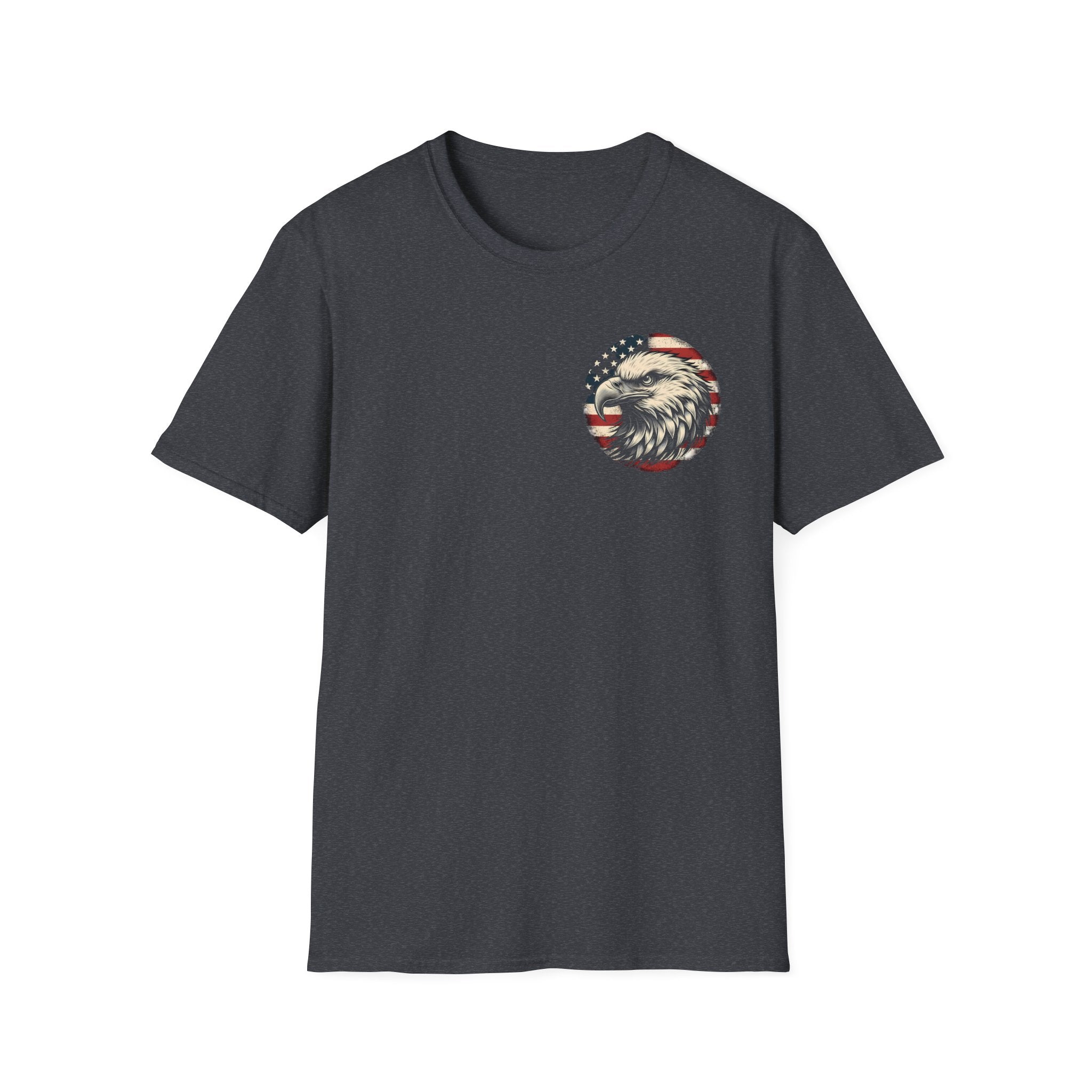 Patriotic Bald Eagle T-Shirt — American Flag Gift for Him Fourth of July Graphic Tee
