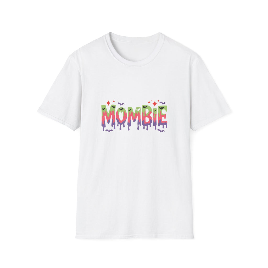 Mombie Halloween T-Shirt — Funny Zombie Mom Gift for Her Neon Graphic Tee