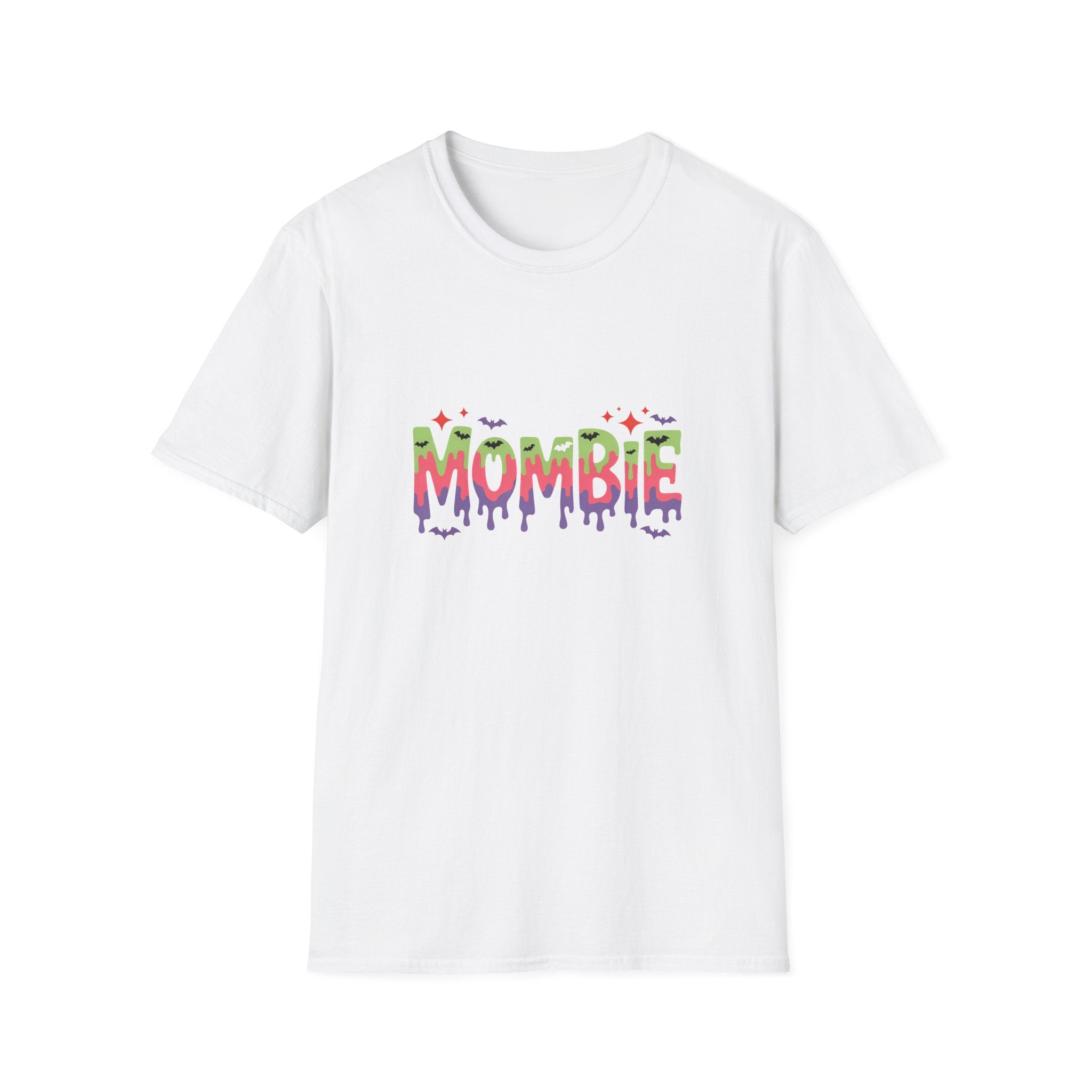 Mombie Halloween T-Shirt — Funny Zombie Mom Gift for Her Neon Graphic Tee