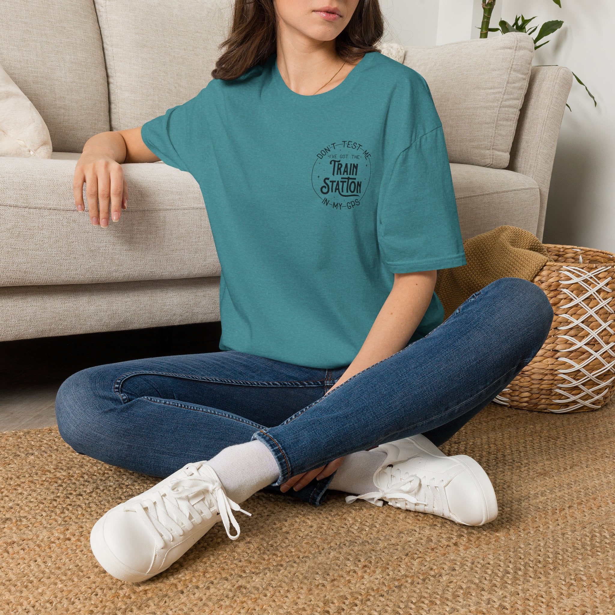 Train Station GPS T-Shirt — Funny Travel Quote Gift for Her Sarcastic Graphic Tee