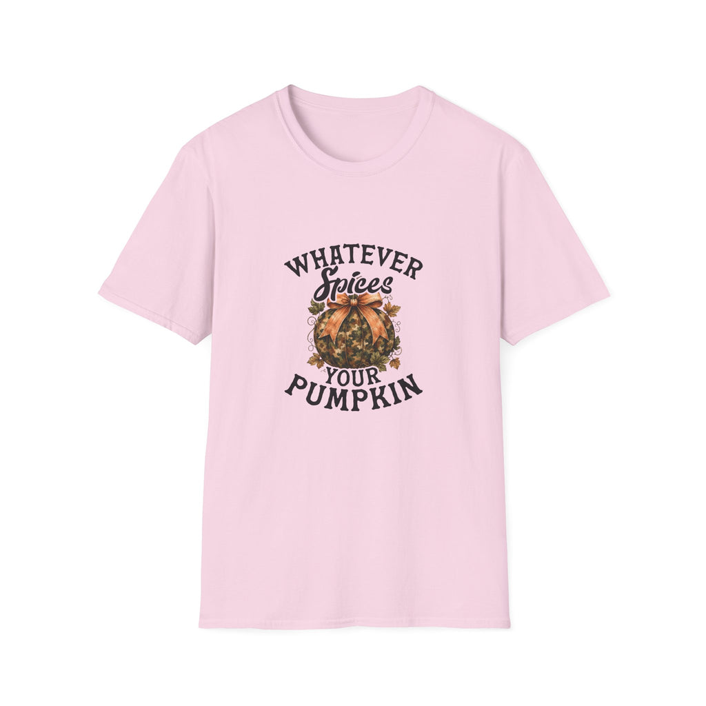 Whatever Spices Your Pumpkin T-Shirt — Funny Fall Gift for Women Pumpkin Spice Tee