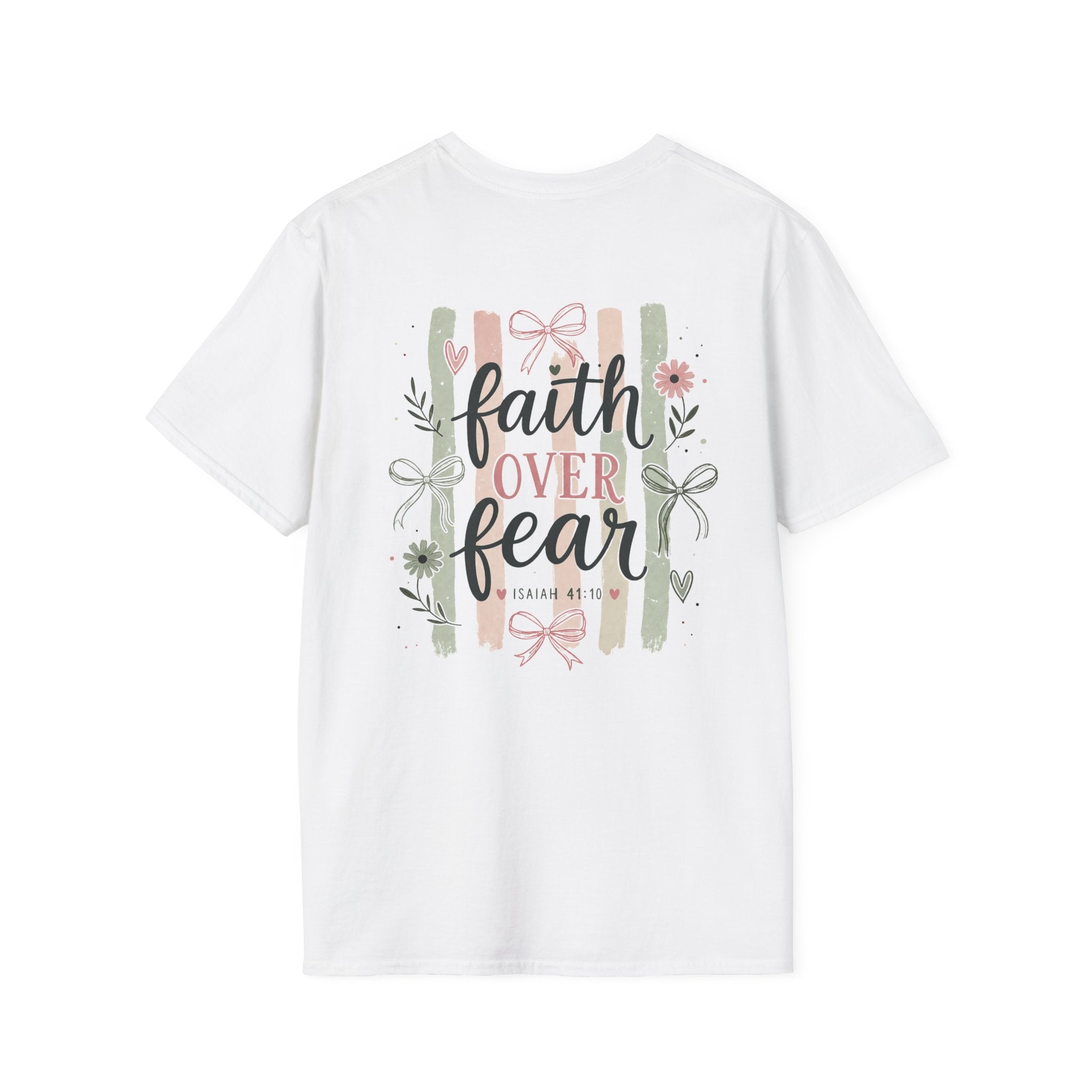 Faith Over Fear T-Shirt — Inspirational Christian Gift for Women Everyday Graphic Tee