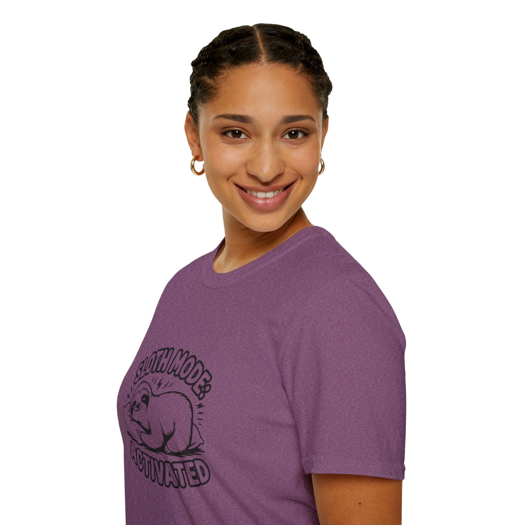 Sloth Mode Activated T-Shirt — Funny Lazy Gift for Her Cute Animal Graphic Tee