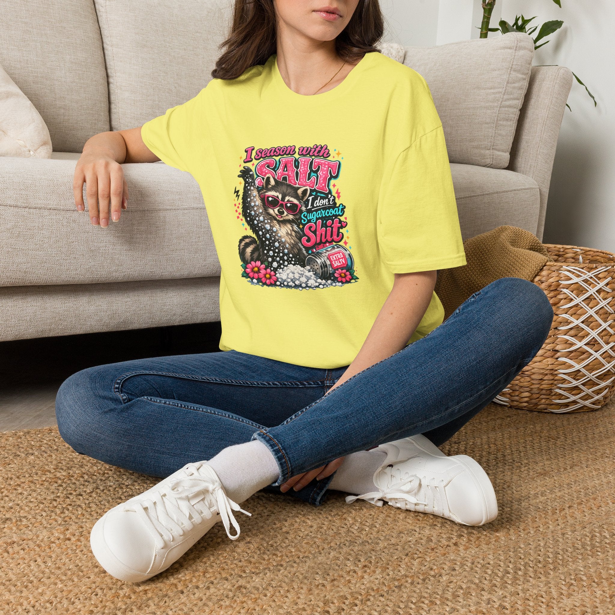 I Season With Salt I Don't Sugarcoat T-Shirt — Funny Sarcastic Gift for Women