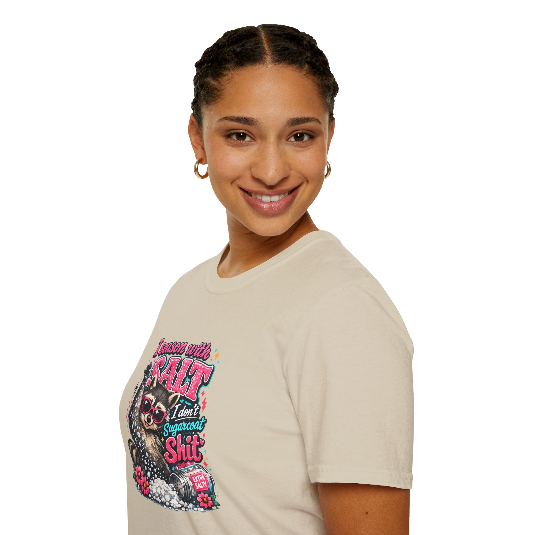 I Season With Salt I Don't Sugarcoat T-Shirt — Funny Sarcastic Gift for Women