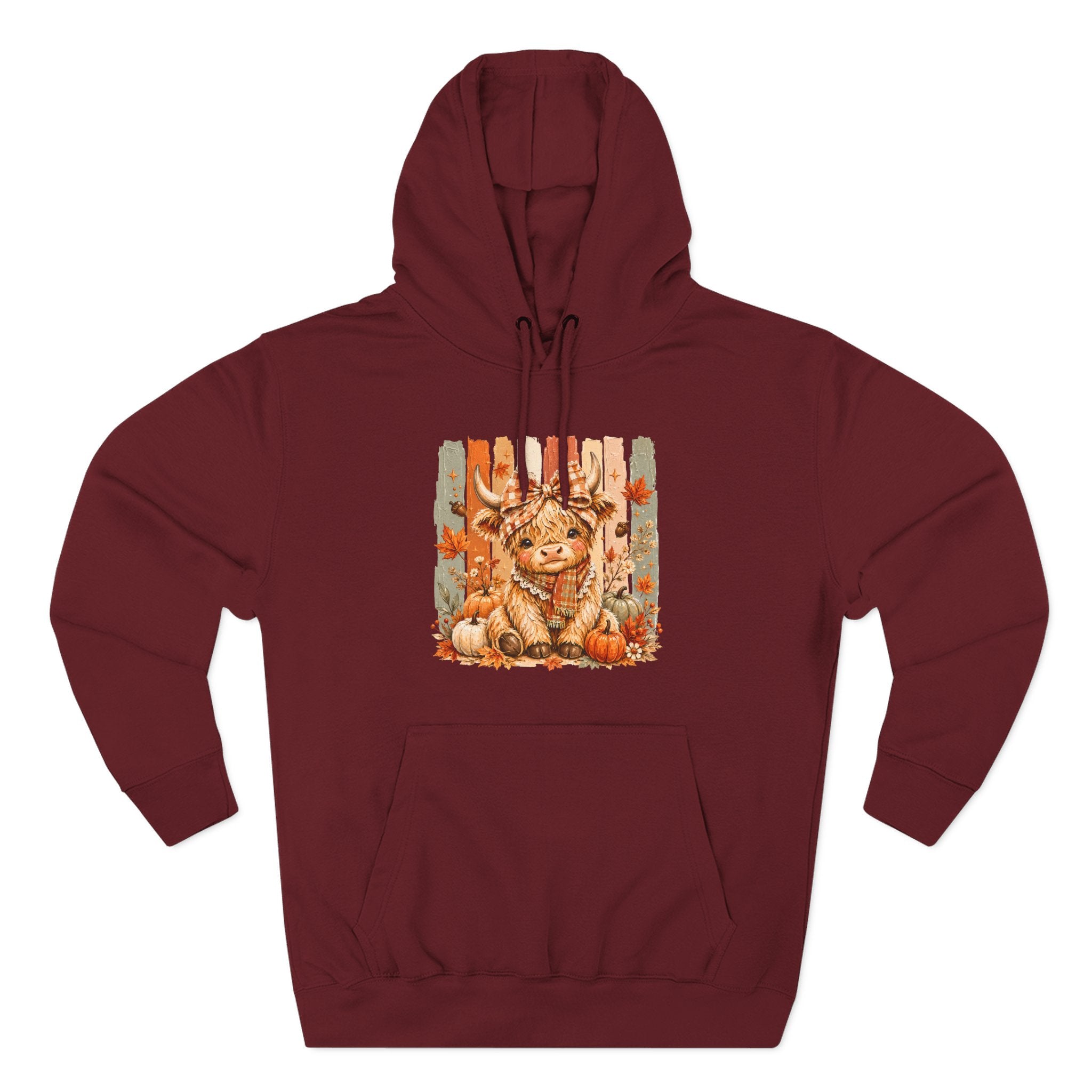 Autumn Pumpkin Cow Hoodie — Cute Fall Gift for Women Cozy Graphic Pullover