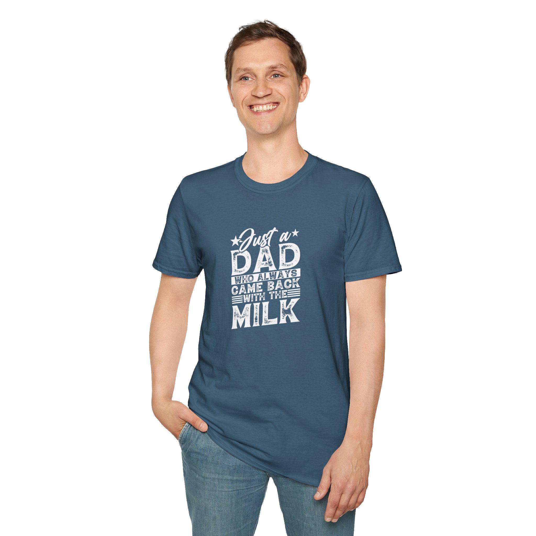 Just a Dad Who Always Came Back with the Milk T-Shirt — Funny Father's Day Gift