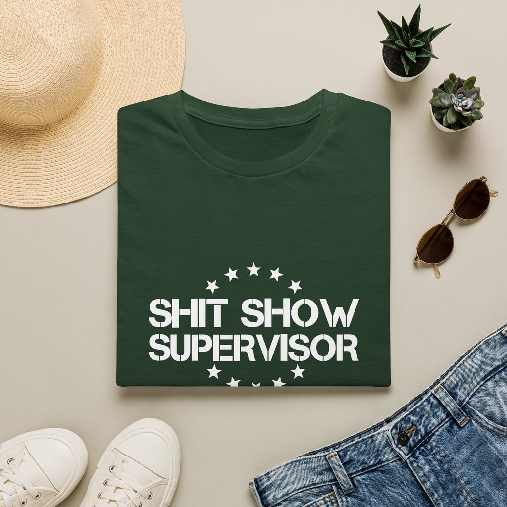 Shit Show Supervisor T-Shirt — Funny Sarcastic Gift for Her Work Humor Graphic Tee