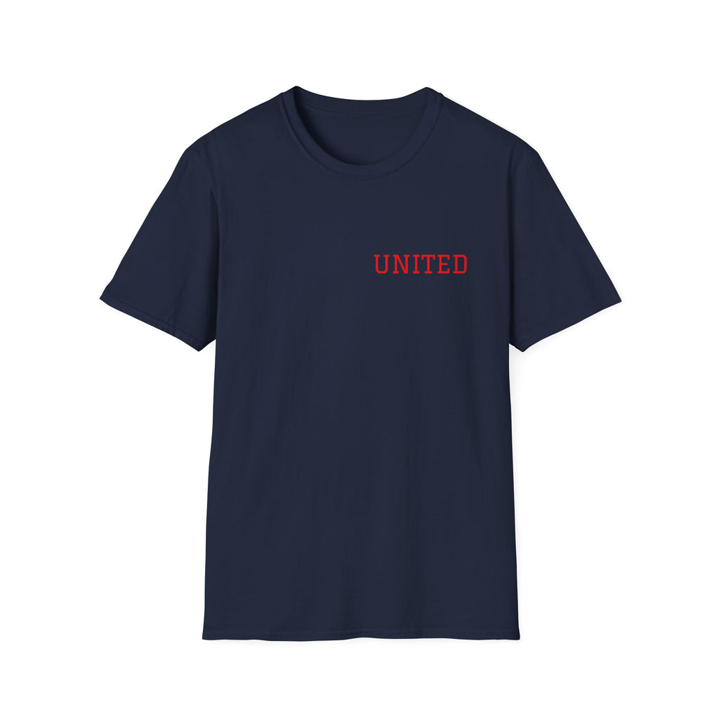 United American Flag T-Shirt — Patriotic Gift for Him Red Chest Graphic Tee