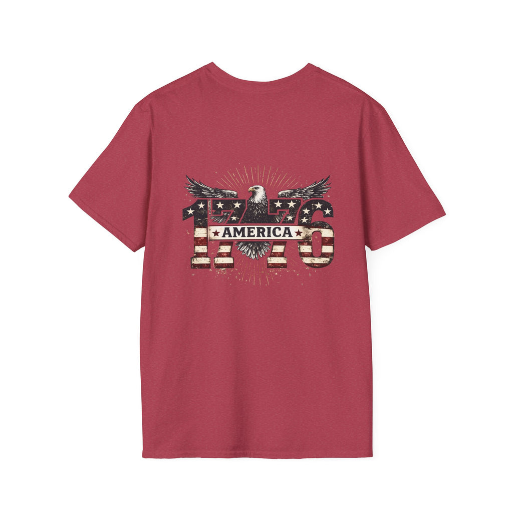 1776 American Flag Eagle T-Shirt — Vintage Patriotic Gift for Him Fourth of July Tee