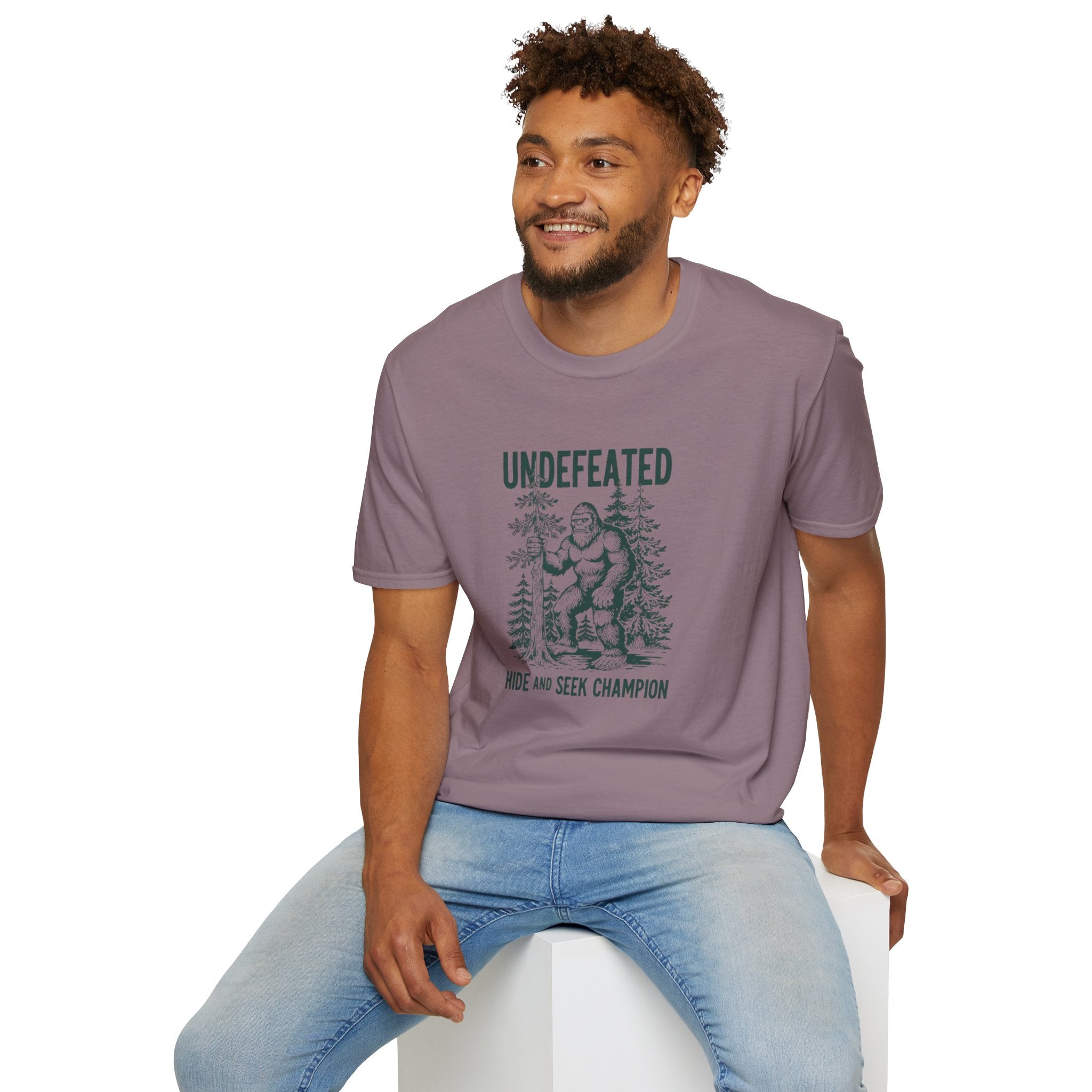 Undefeated Bigfoot T-Shirt — 'Hide and Seek Champion' Graphic Tee