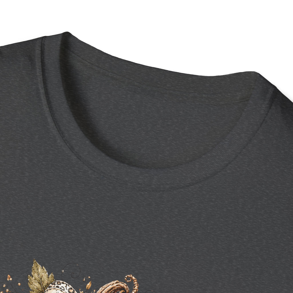 Autumn Floral Pumpkin Leopard Bow T-Shirt — Cute Fall Gift for Women Graphic Tee