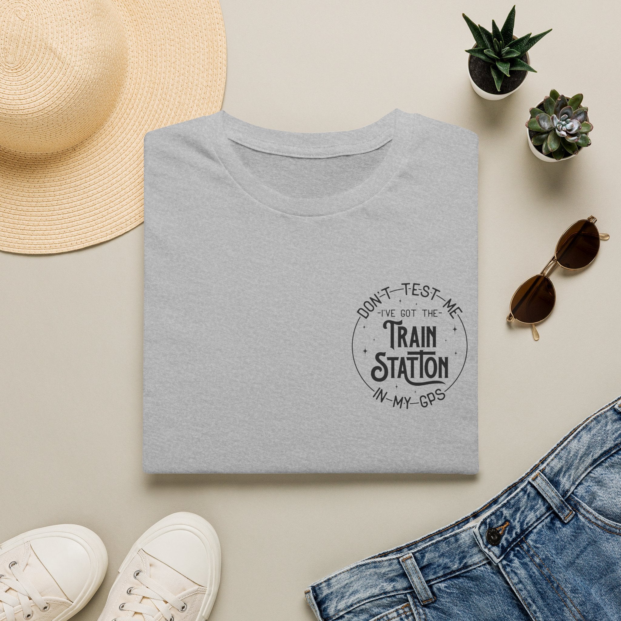Train Station GPS T-Shirt — Funny Travel Quote Gift for Her Sarcastic Graphic Tee