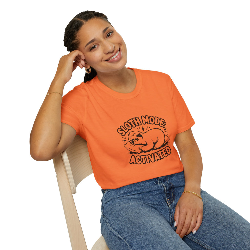 Sloth Mode Activated T-Shirt — Funny Lazy Gift for Her Cute Animal Graphic Tee