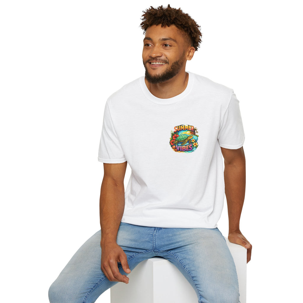 Summer Vibes Sea Turtle T-Shirt — Cute Beach Gift for Women Surf Floral Graphic Tee