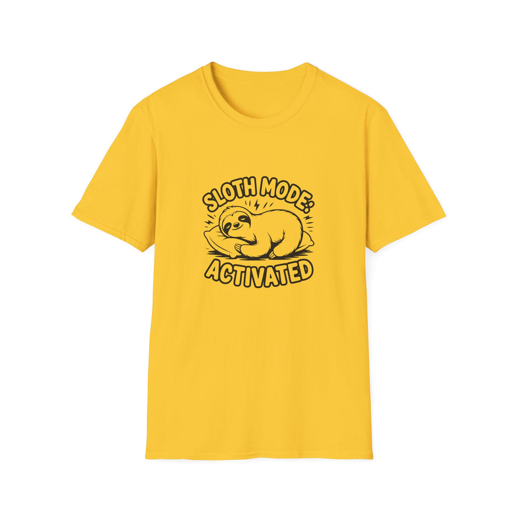 Sloth Mode Activated T-Shirt — Funny Lazy Gift for Her Cute Animal Graphic Tee