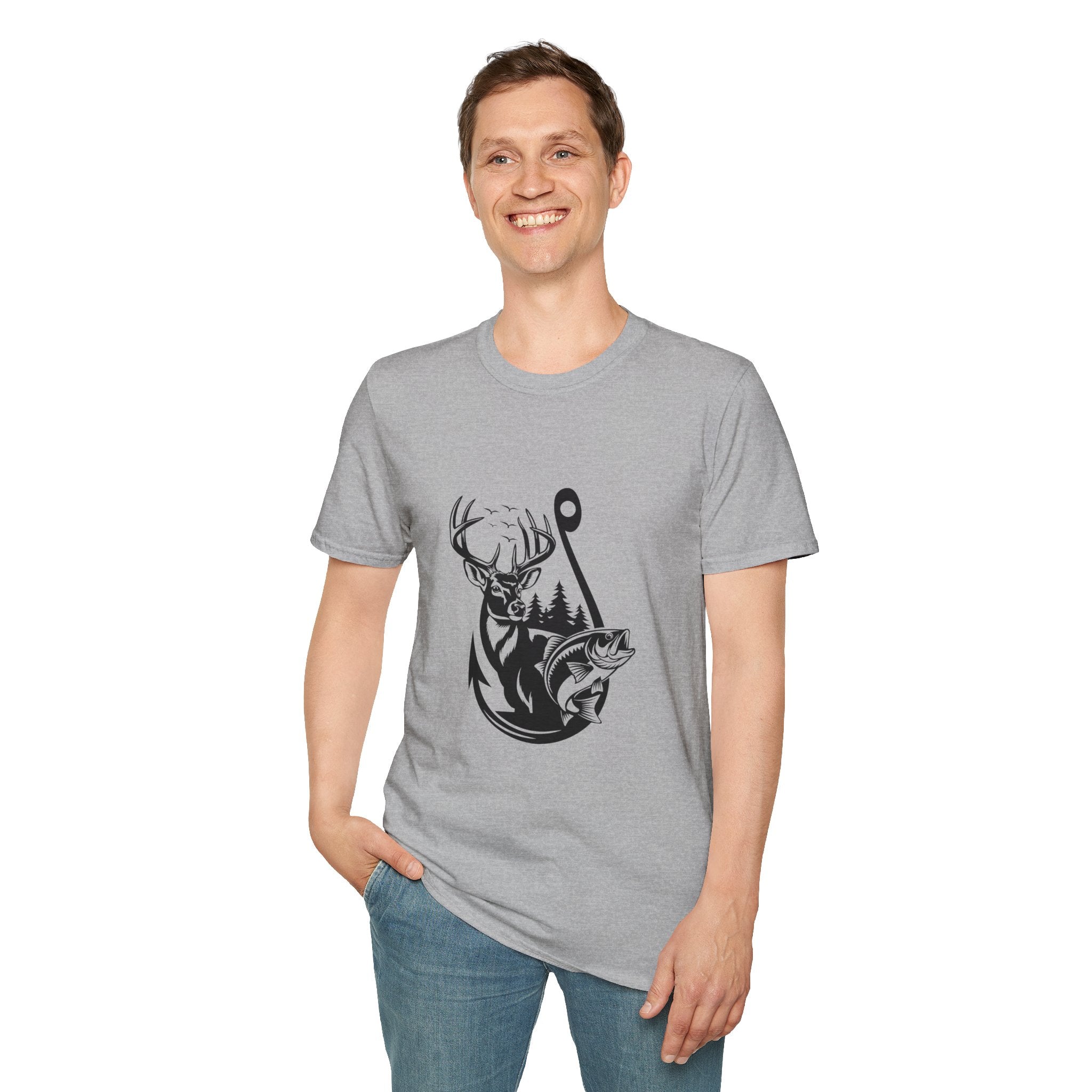 Hunt Fish & Forest Adventure T-Shirt — Outdoor Gift for Hunters & Fishermen