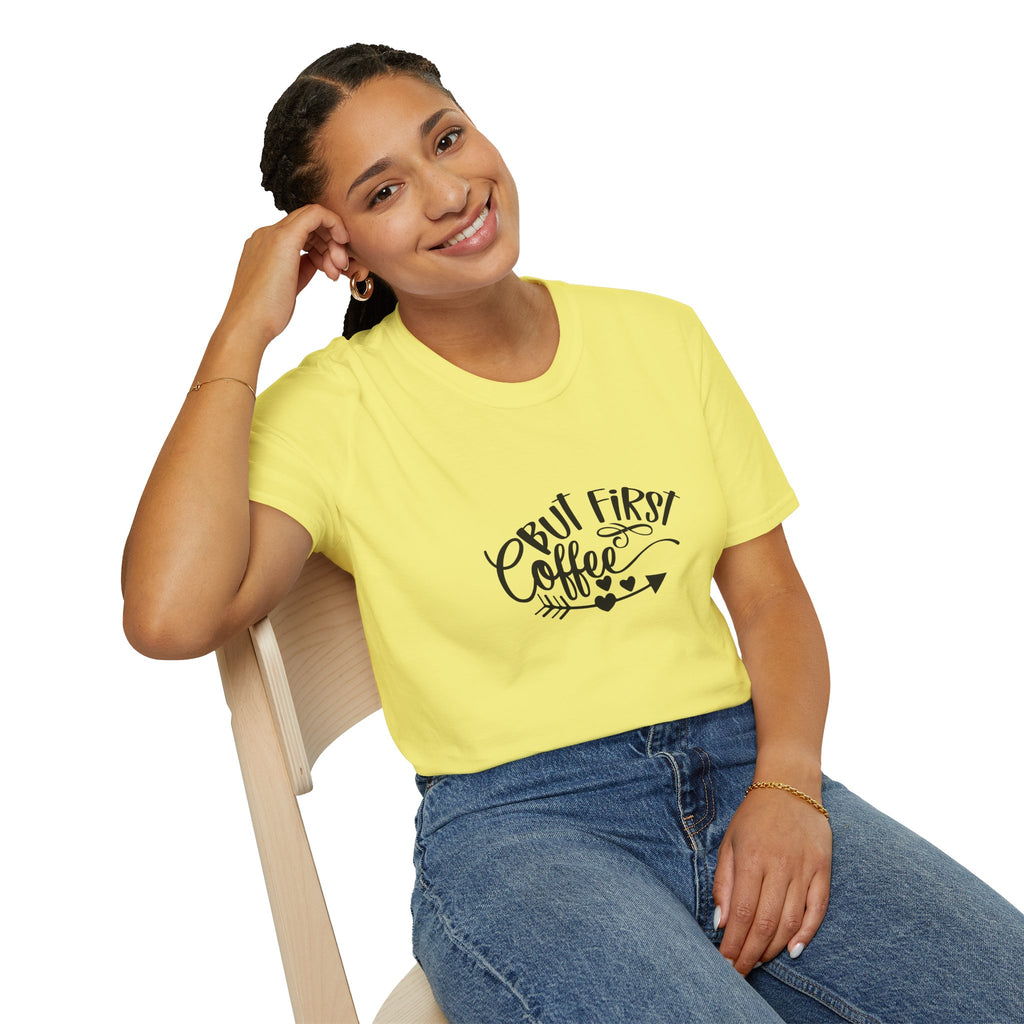 But First Coffee T-Shirt — Funny Gift for Coffee Lovers Women's Graphic Tee
