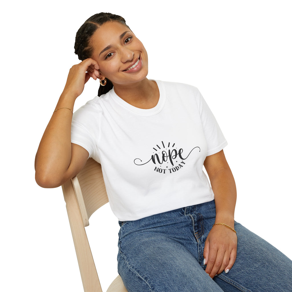 Nope Not Today T-Shirt — Funny Sarcastic Anti-Monday Gift for Her Women's Graphic Tee