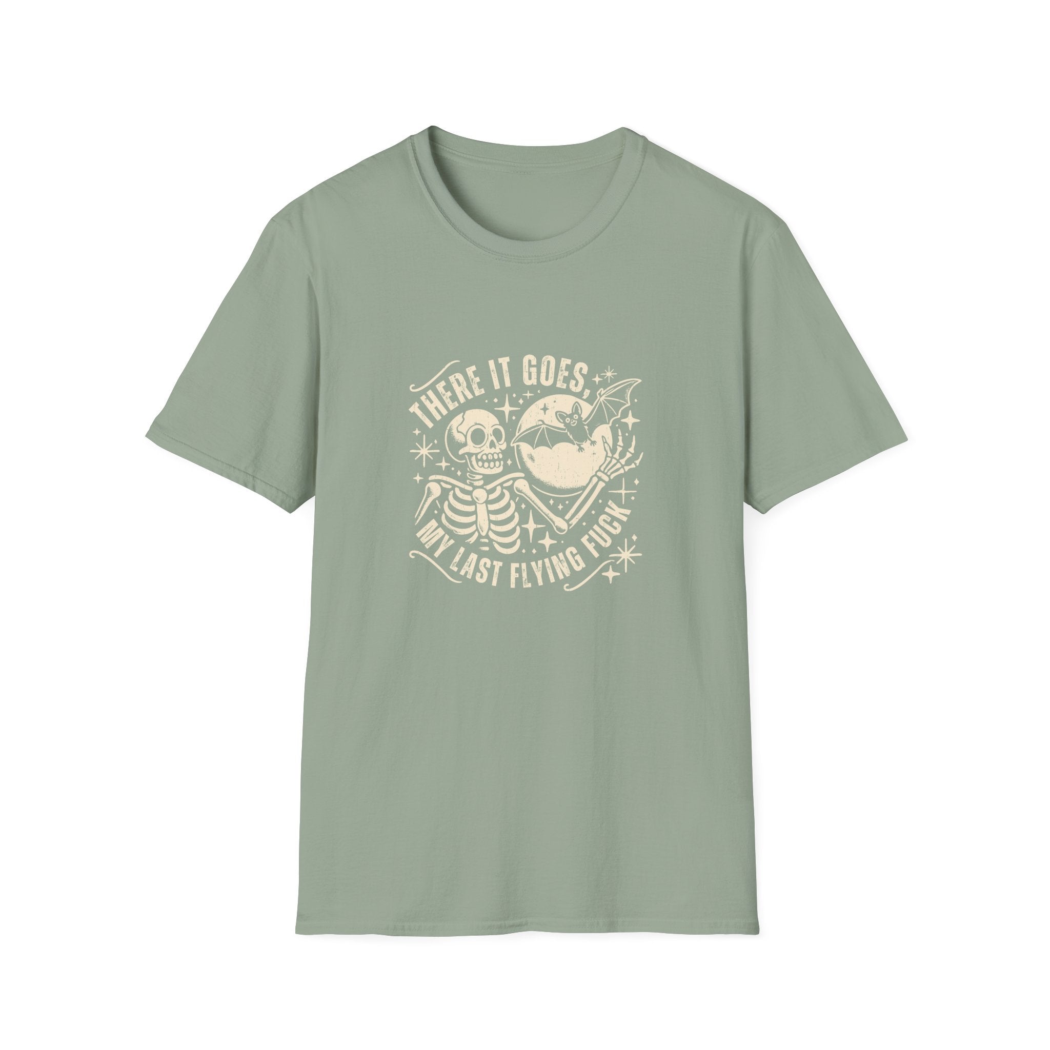 There It Goes Skull Moon & Bat T-Shirt — Cute Halloween Gift for Women Graphic Tee