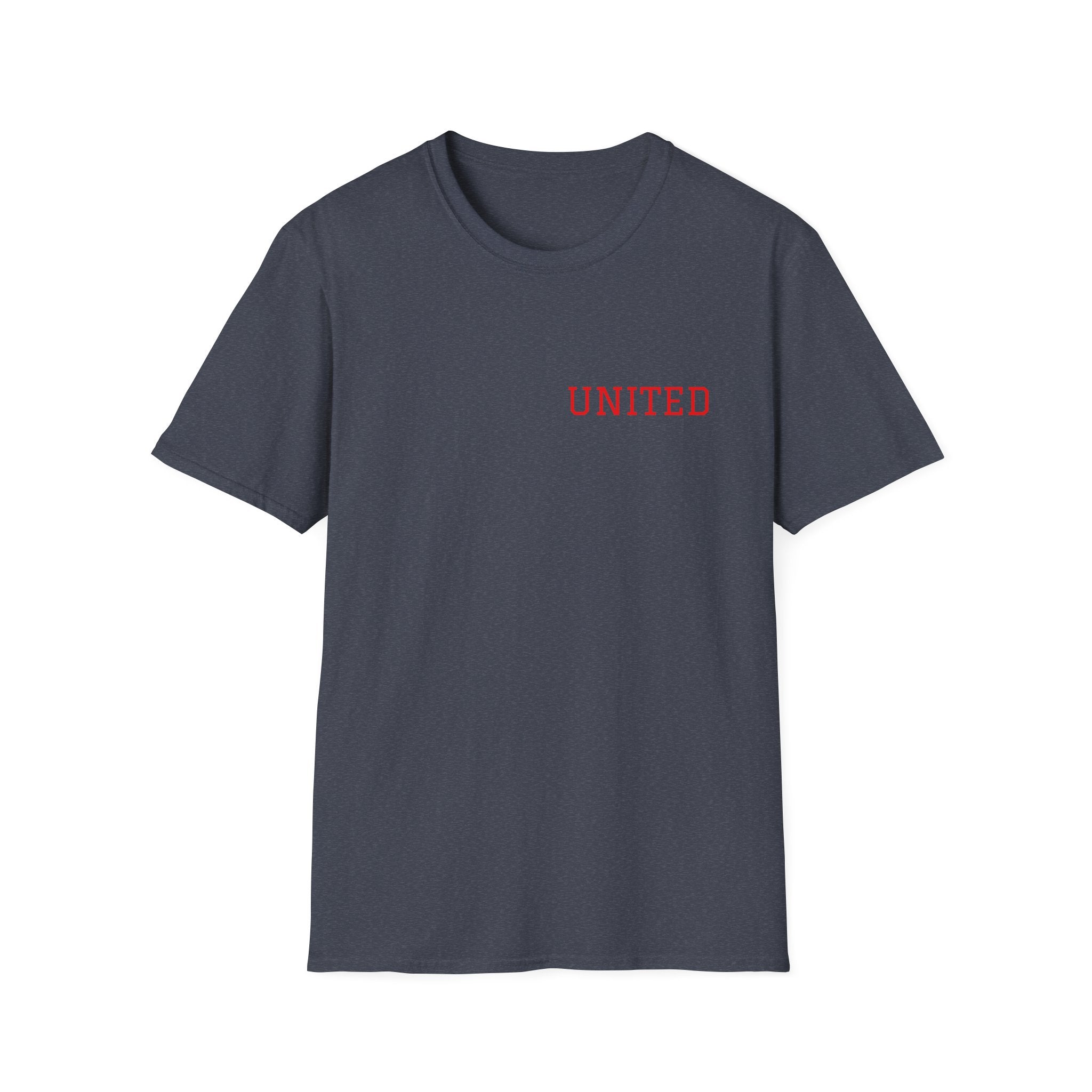 United American Flag T-Shirt — Patriotic Gift for Him Red Chest Graphic Tee