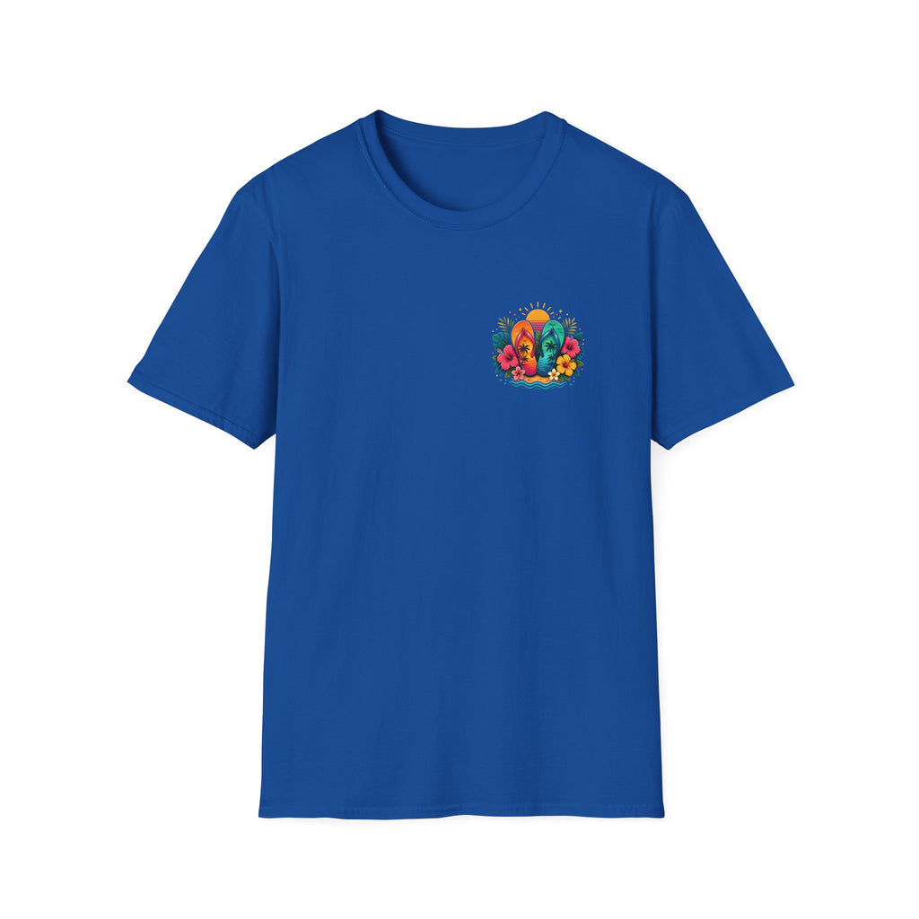 Floral Surf Chest Print T-Shirt — Cute Beach Gift for Women Graphic Tee