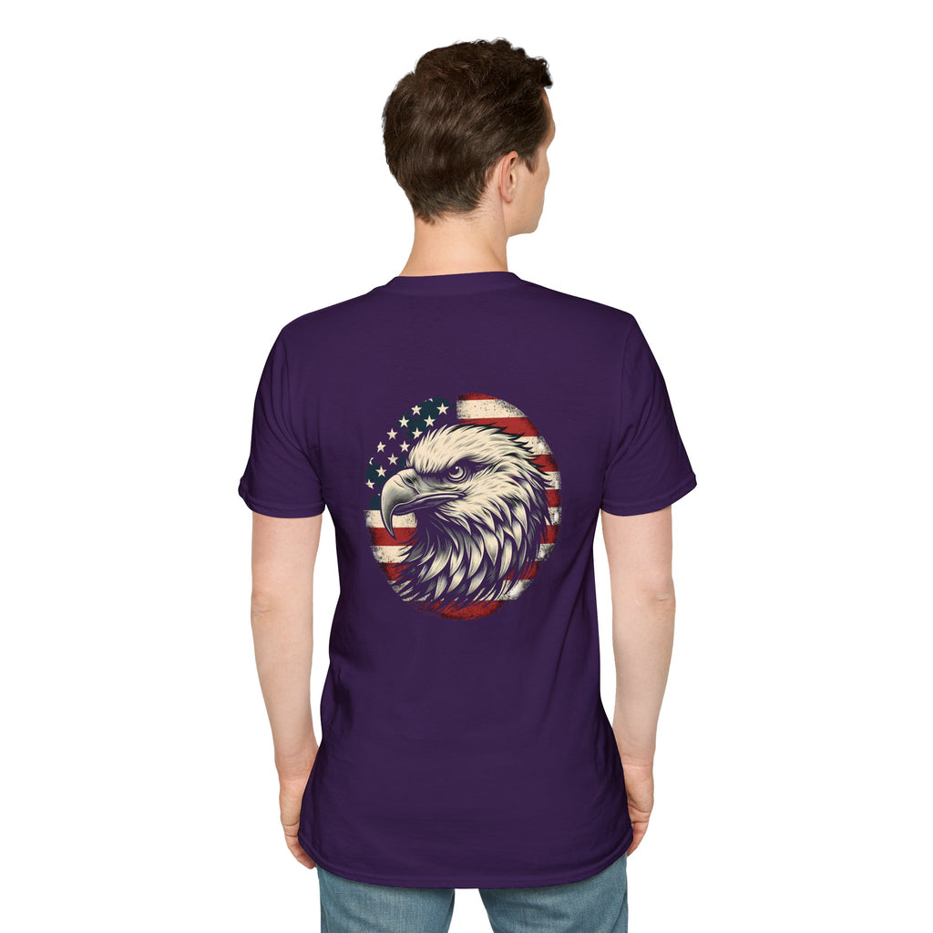 Patriotic Bald Eagle T-Shirt — American Flag Gift for Him Fourth of July Graphic Tee