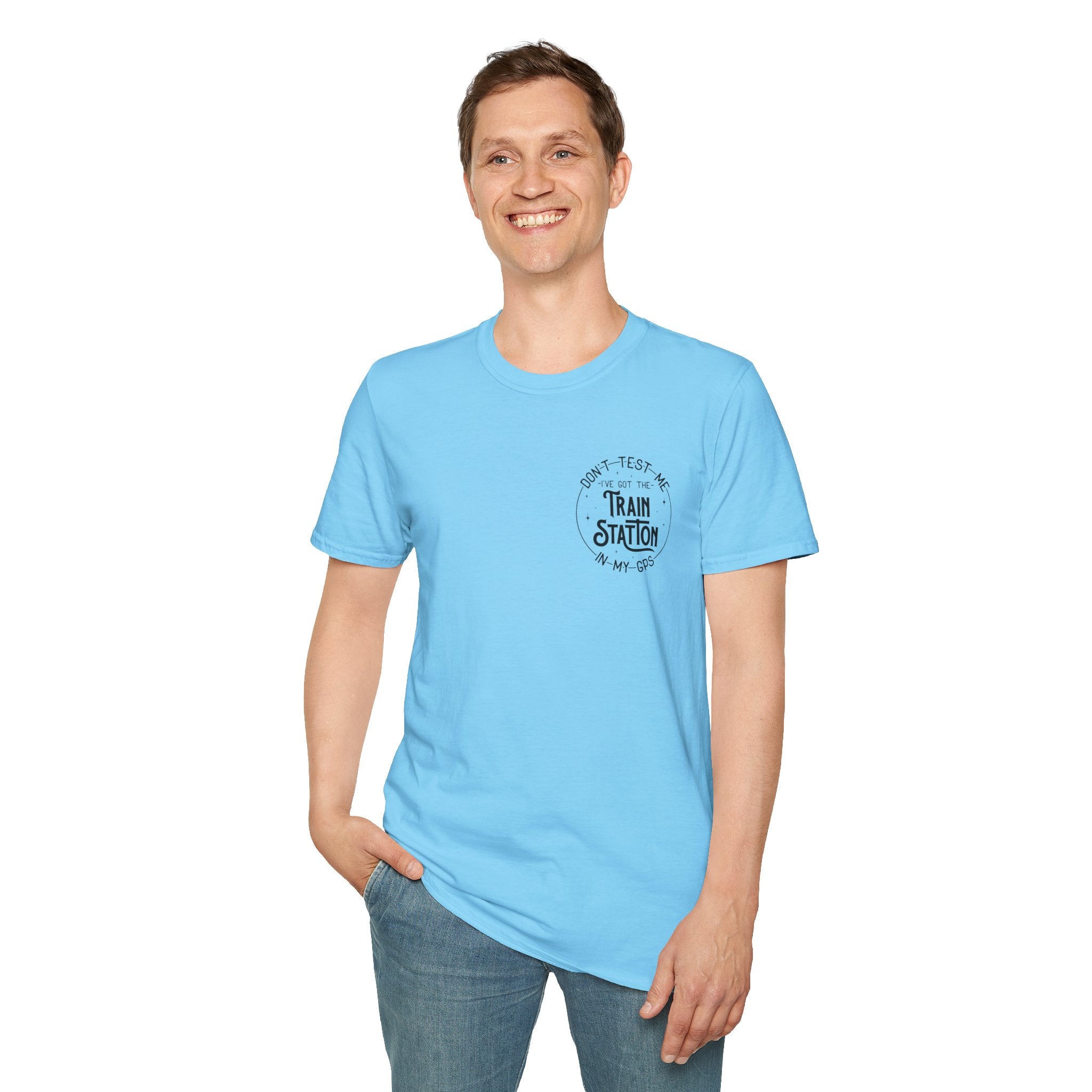 Train Station GPS T-Shirt — Funny Travel Quote Gift for Her Sarcastic Graphic Tee