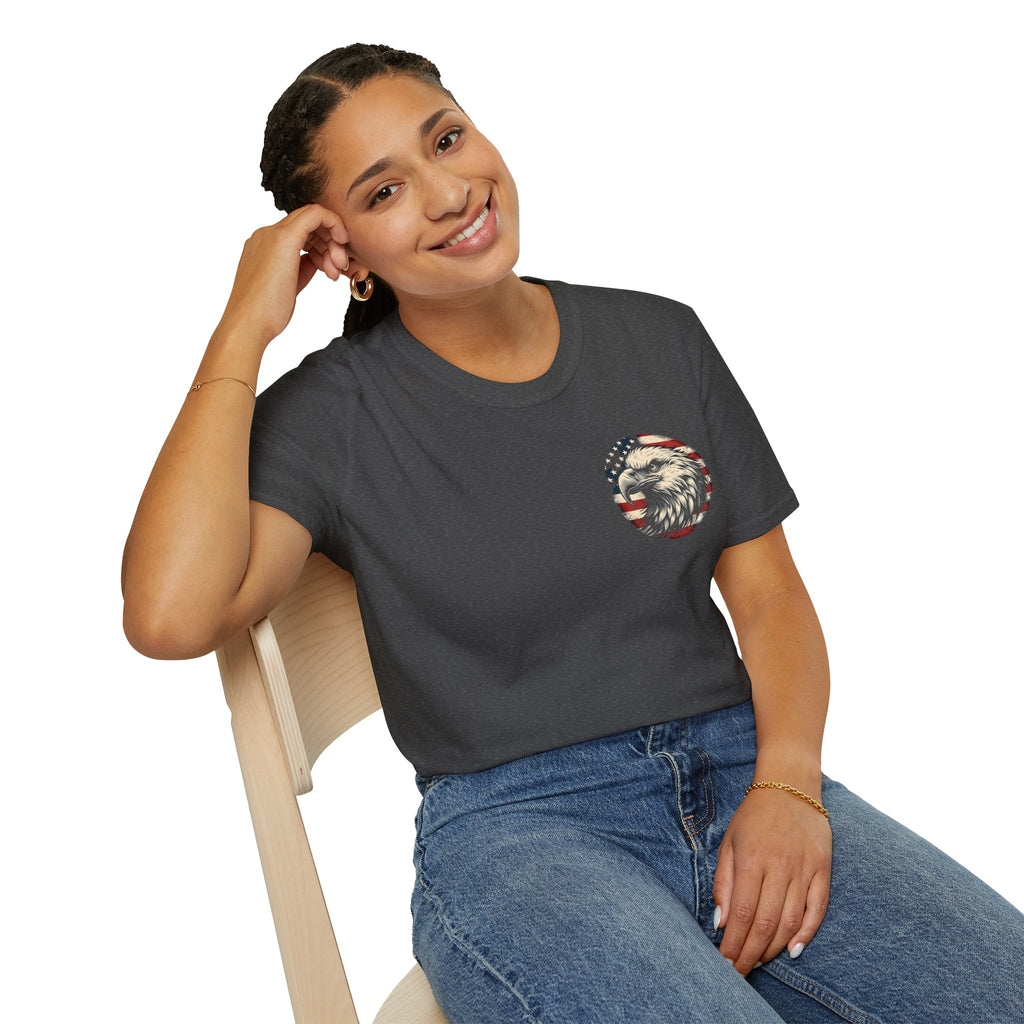Patriotic Bald Eagle T-Shirt — American Flag Gift for Him Fourth of July Graphic Tee
