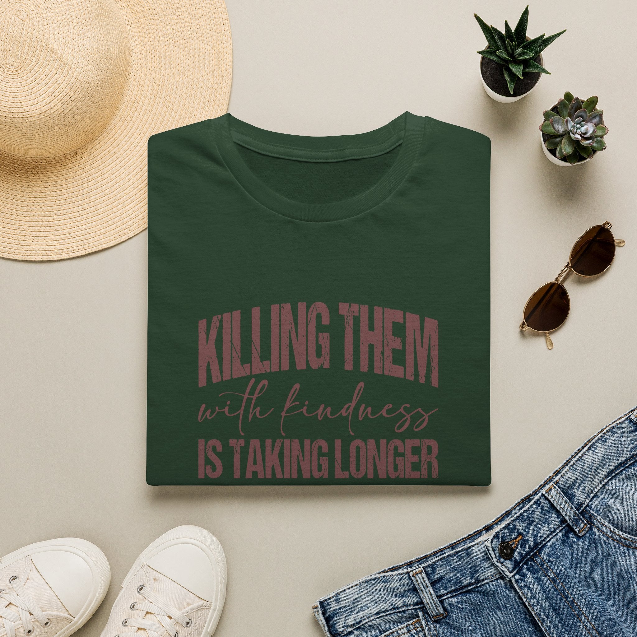 Killing Them With Kindness T-Shirt — Funny Motivational Gift for Women Vintage Tee