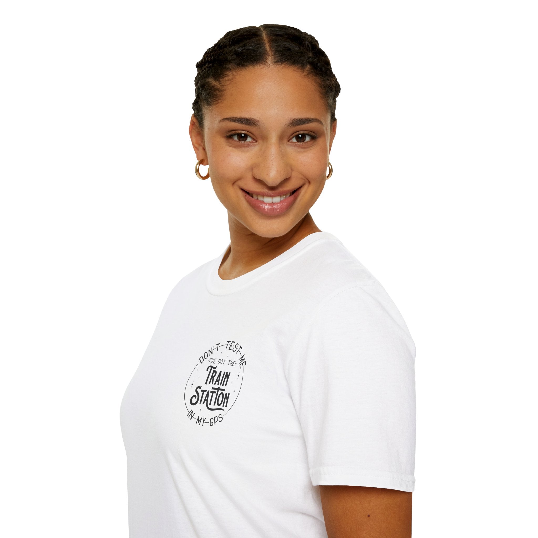 Train Station GPS T-Shirt — Funny Travel Quote Gift for Her Sarcastic Graphic Tee