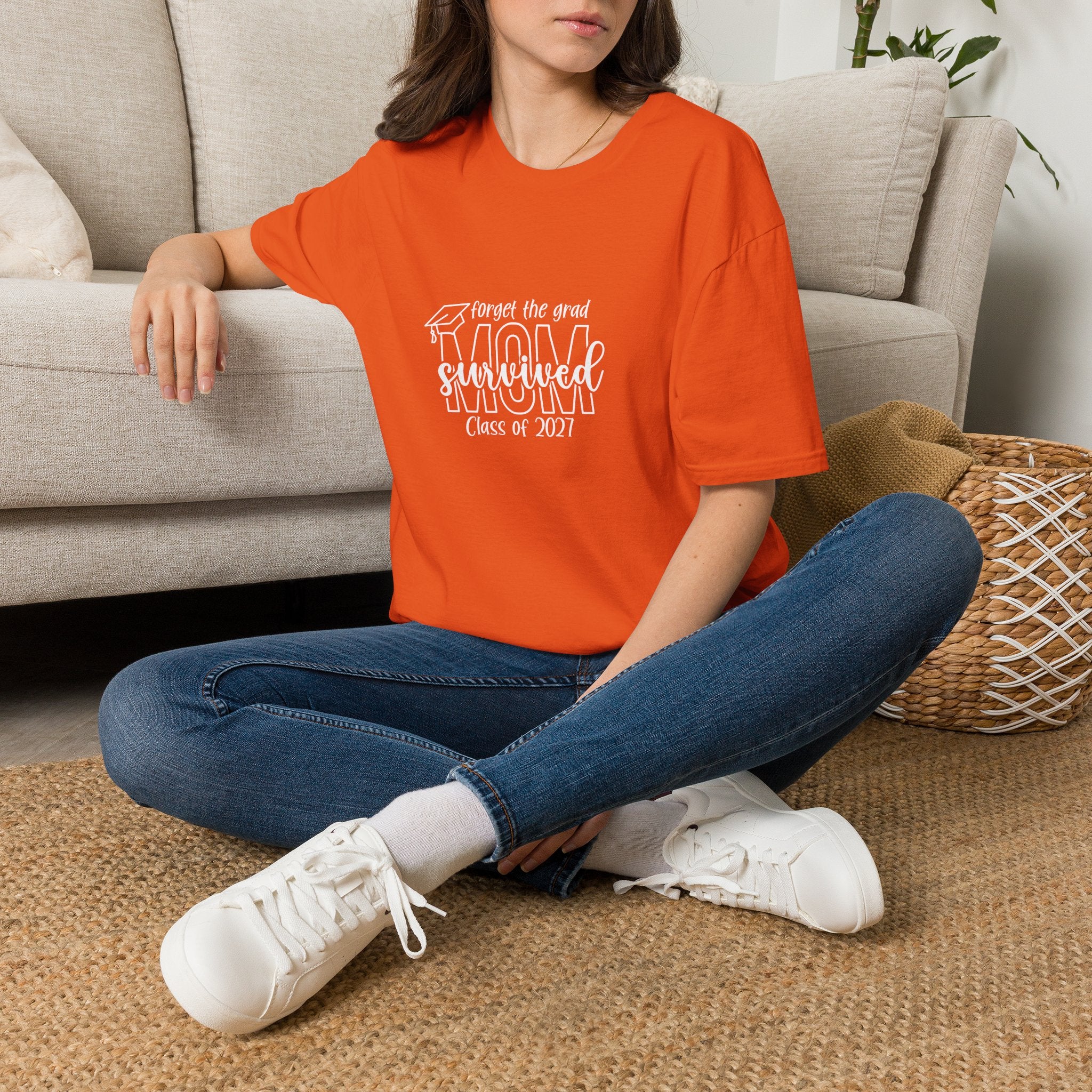 Class of 2027 Sarcastic Mom T-Shirt — Funny Graduation Gift for Mom Graphic Tee