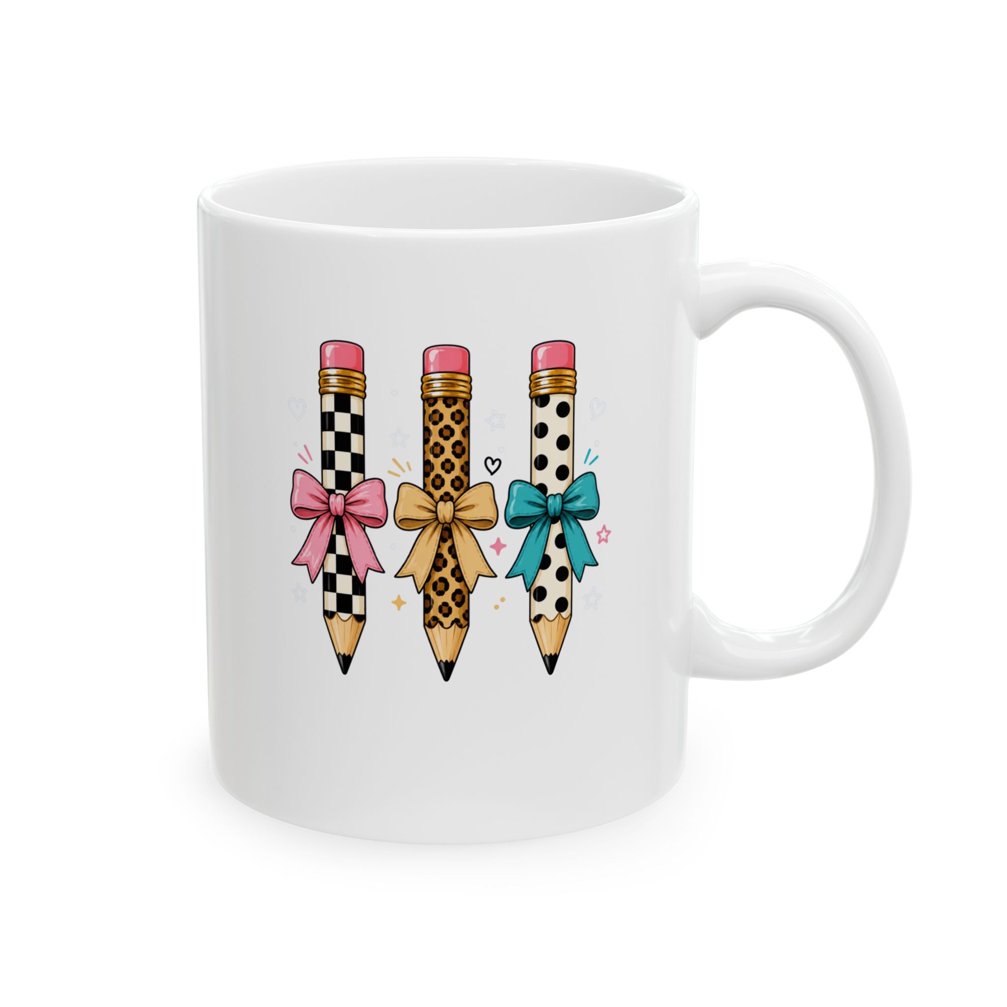 Cute Pencil Heart Mug — Back to School Teacher Gift Ceramic Coffee Cup