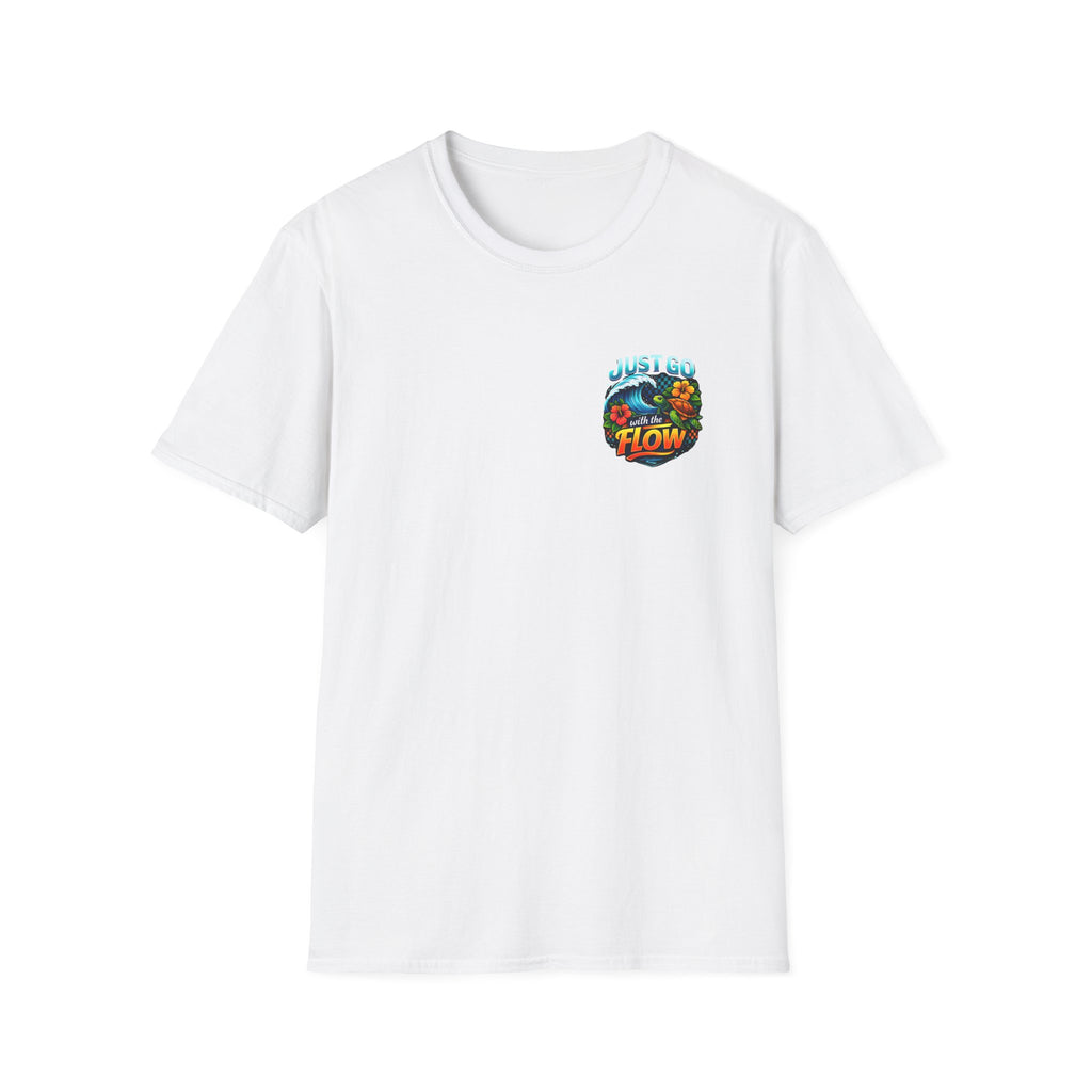 Go With the Flow Sea Turtle T-Shirt — Cute Beach Gift for Women Ocean Floral Tee