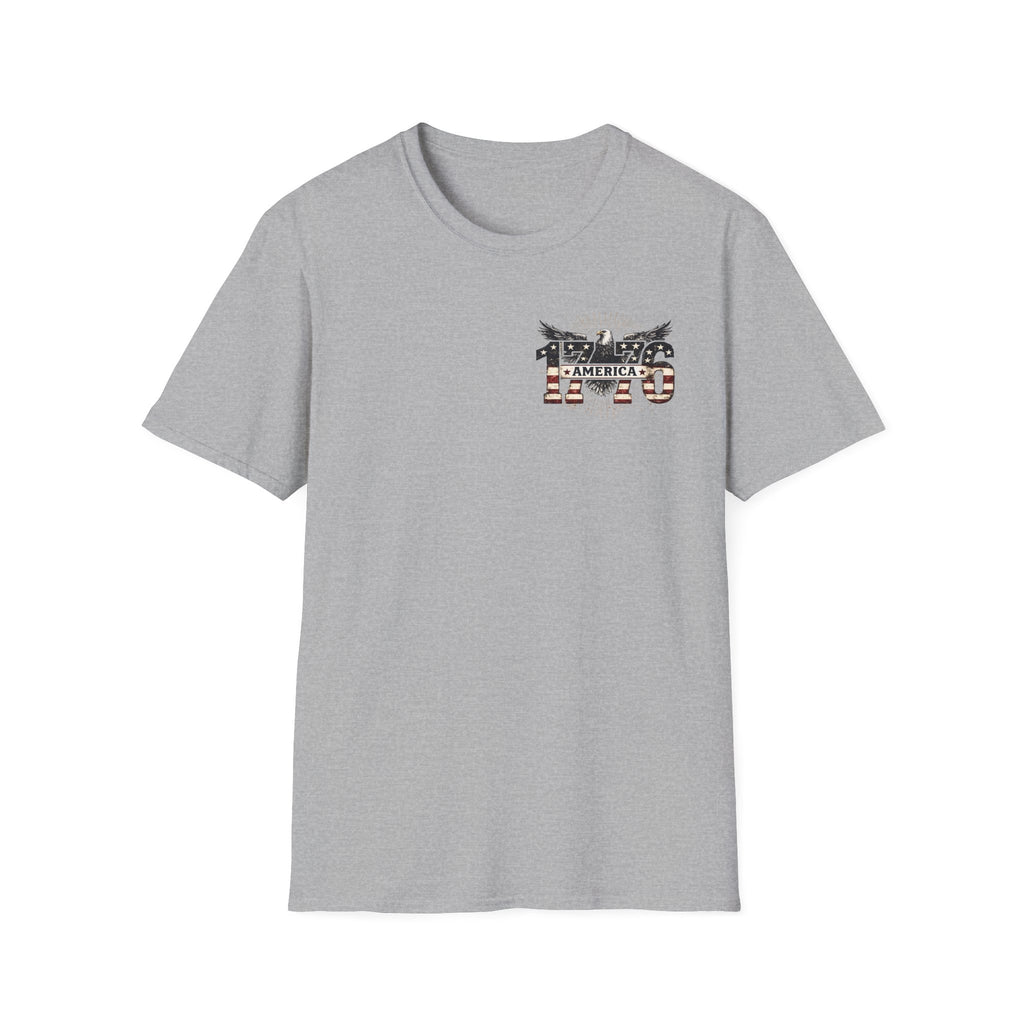 1776 American Flag Eagle T-Shirt — Vintage Patriotic Gift for Him Fourth of July Tee