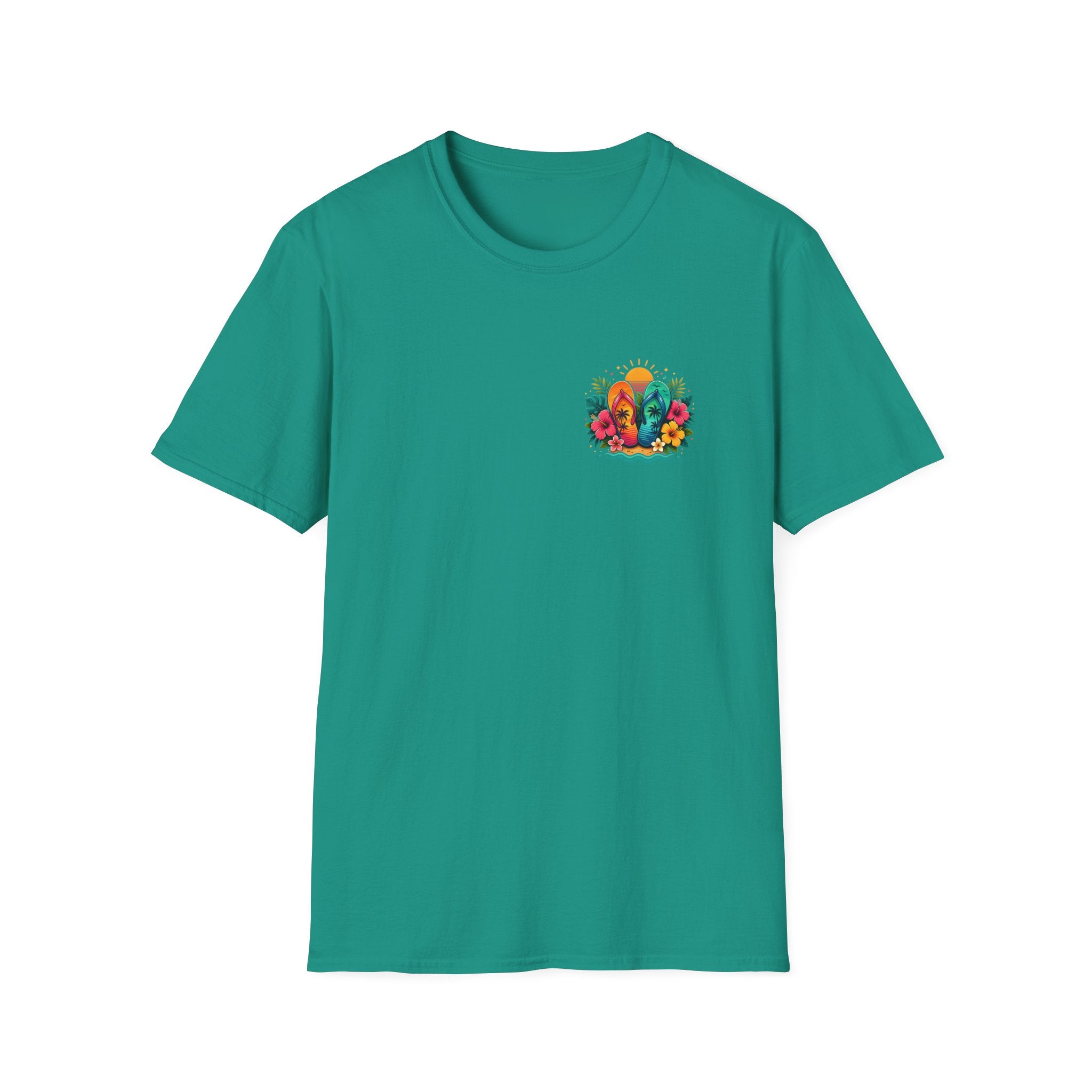 Floral Surf Chest Print T-Shirt — Cute Beach Gift for Women Graphic Tee