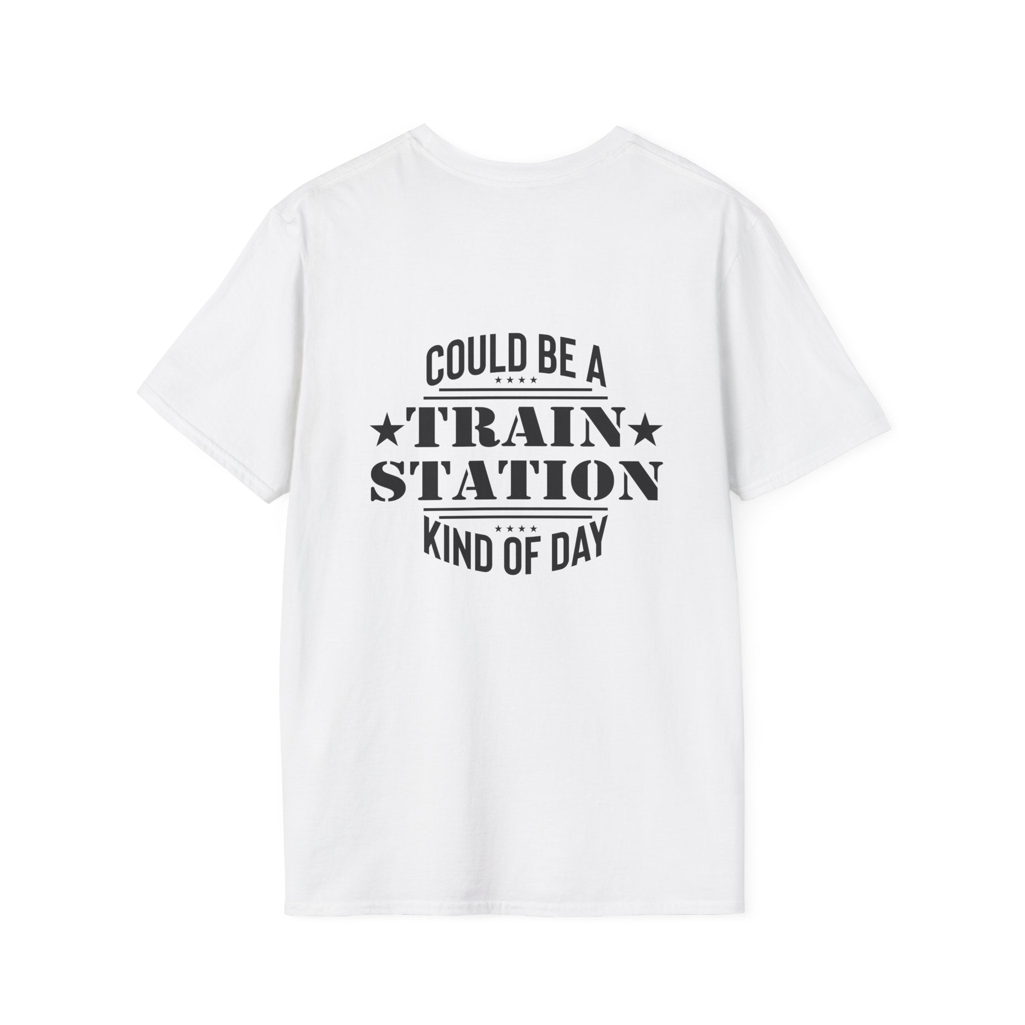 Could Be a Train Station Kind of Day T-Shirt — Funny Sarcastic Gift for Her Pocket Tee