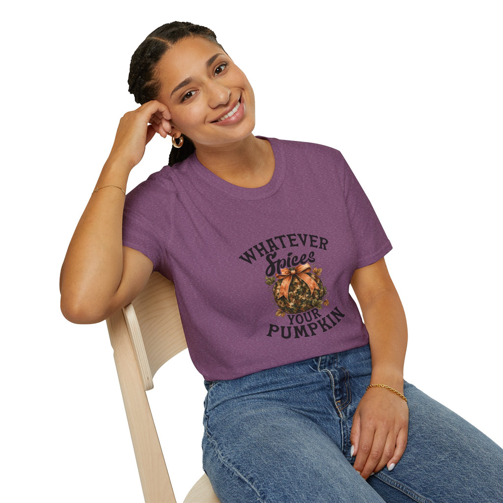 Whatever Spices Your Pumpkin T-Shirt — Funny Fall Gift for Women Pumpkin Spice Tee