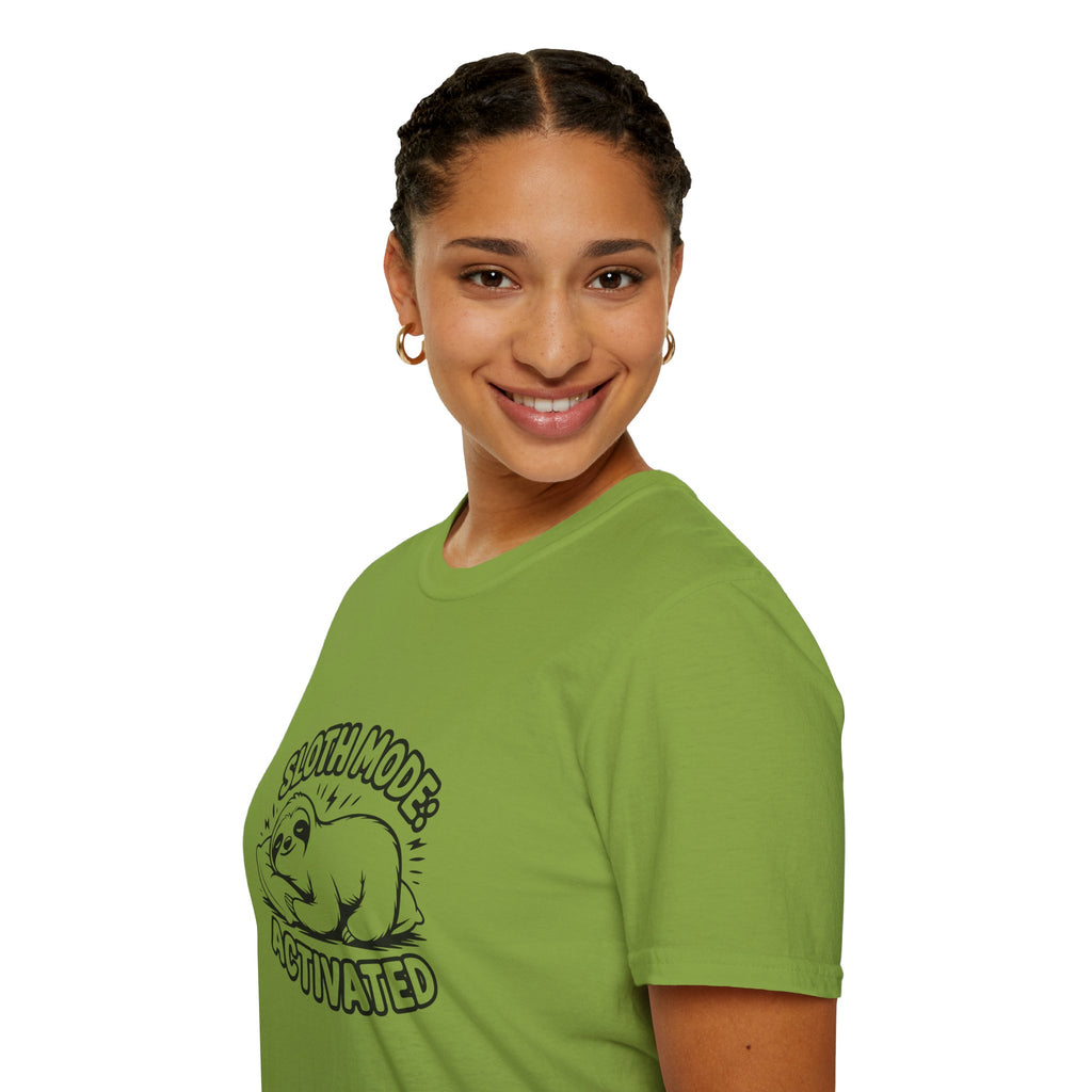 Sloth Mode Activated T-Shirt — Funny Lazy Gift for Her Cute Animal Graphic Tee