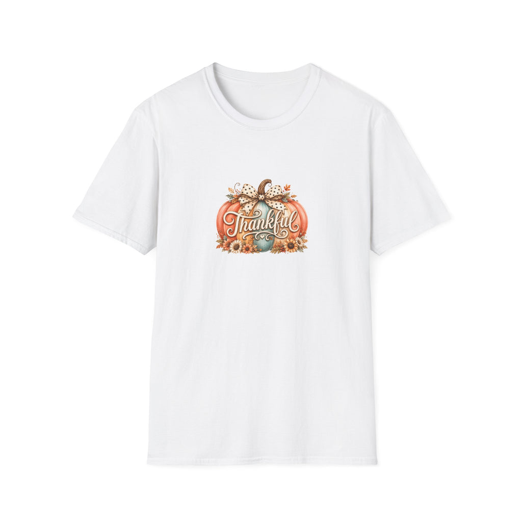 Thankful Pumpkin T-Shirt — Cute Fall Thanksgiving Gift for Women Graphic Tee