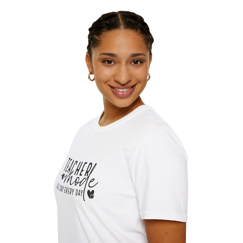 Teacher Mode All Day Every Day T-Shirt — Funny Teacher Gift Appreciation Graphic Tee