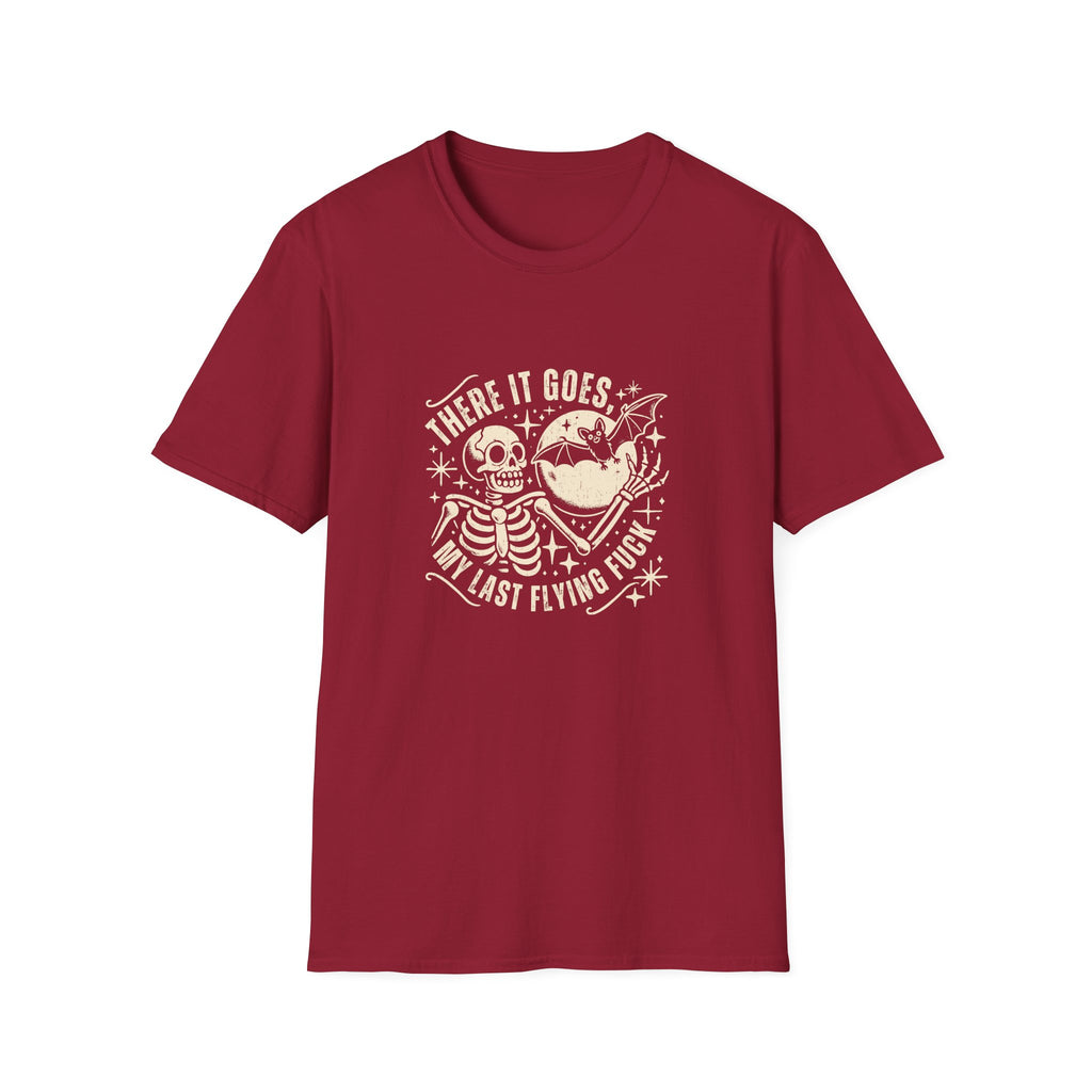 There It Goes Skull Moon & Bat T-Shirt — Cute Halloween Gift for Women Graphic Tee