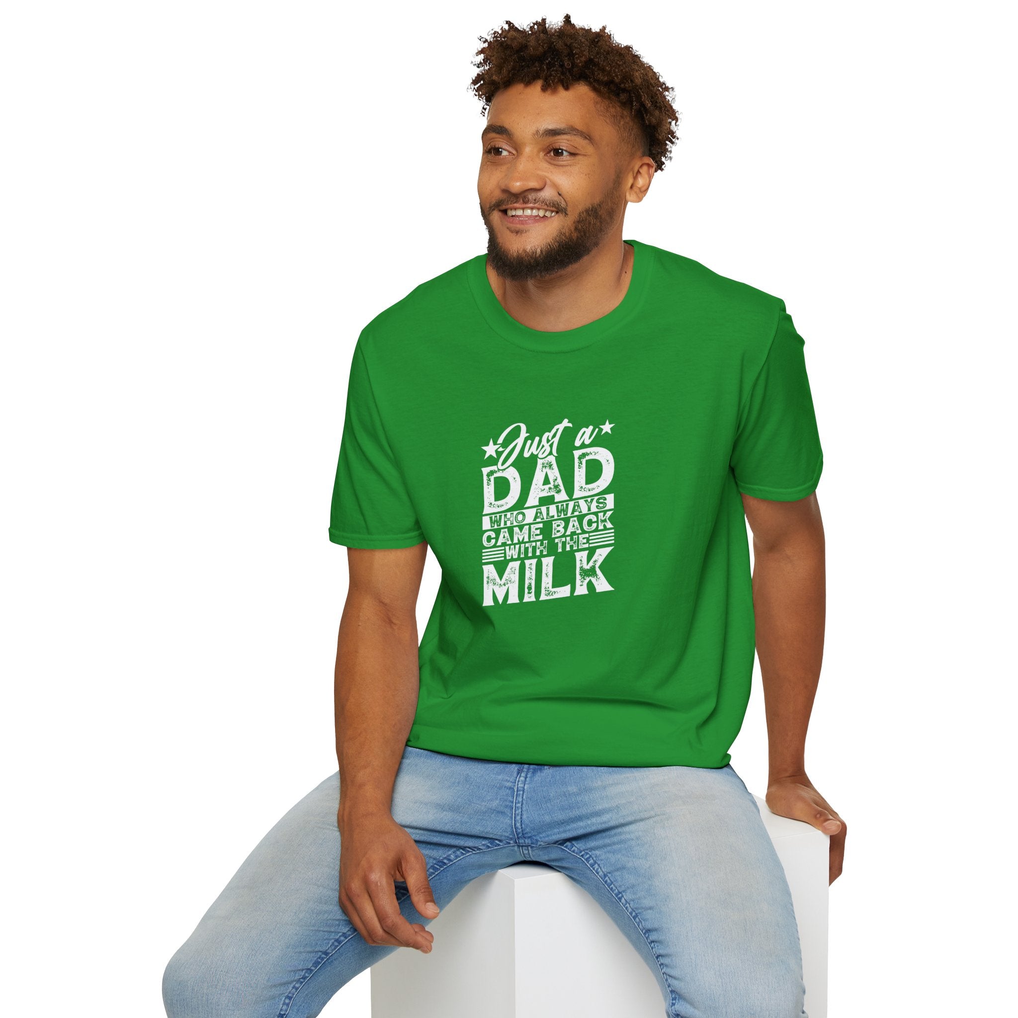 Just a Dad Who Always Came Back with the Milk T-Shirt — Funny Father's Day Gift